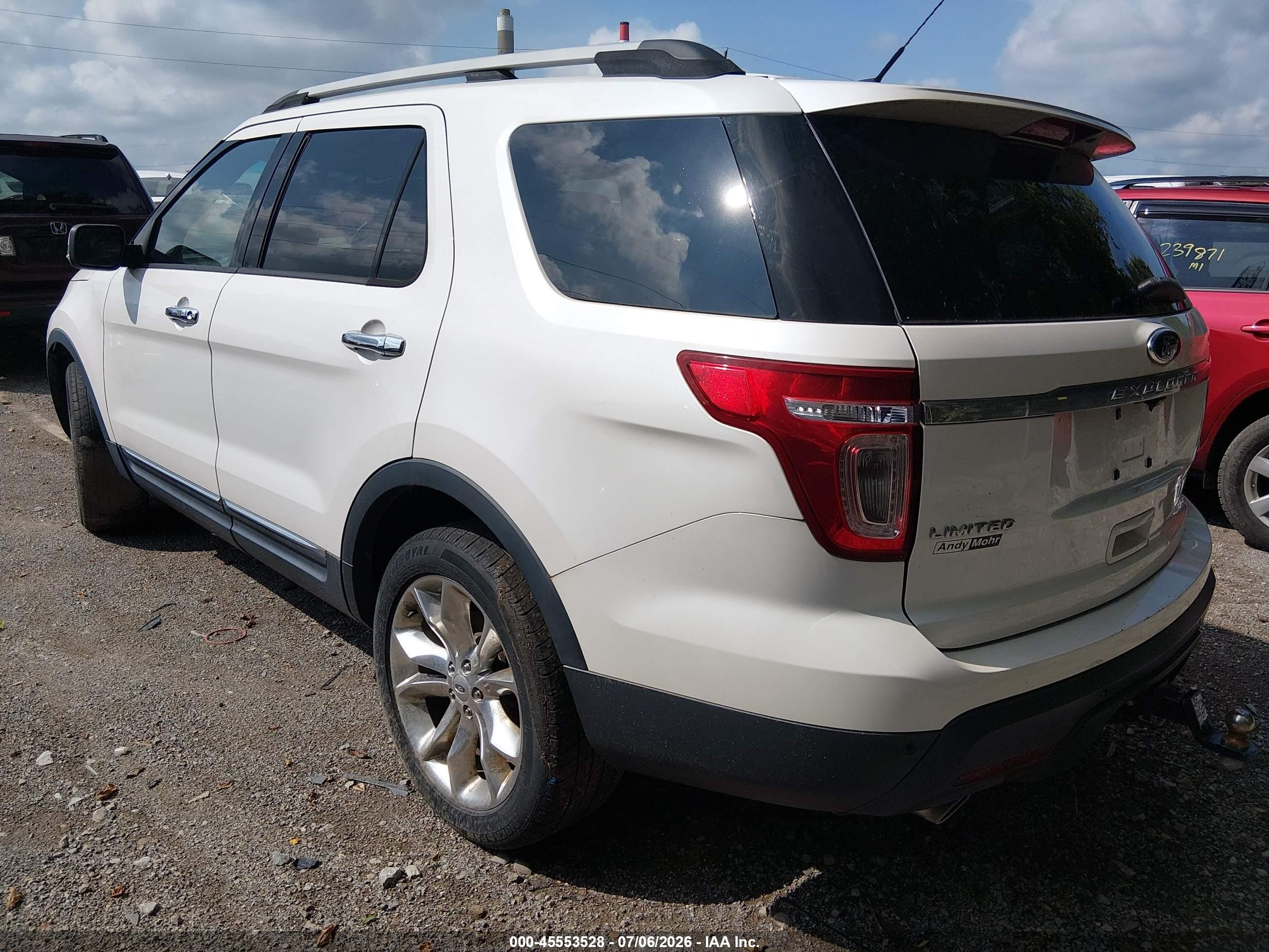 2012 Ford Explorer Limited White vin: 1FMHK8F82CGA81034