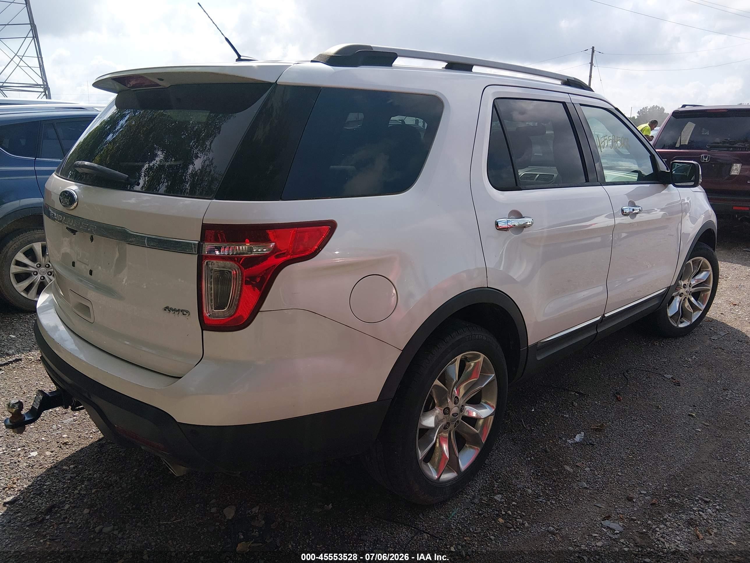 2012 Ford Explorer Limited White vin: 1FMHK8F82CGA81034