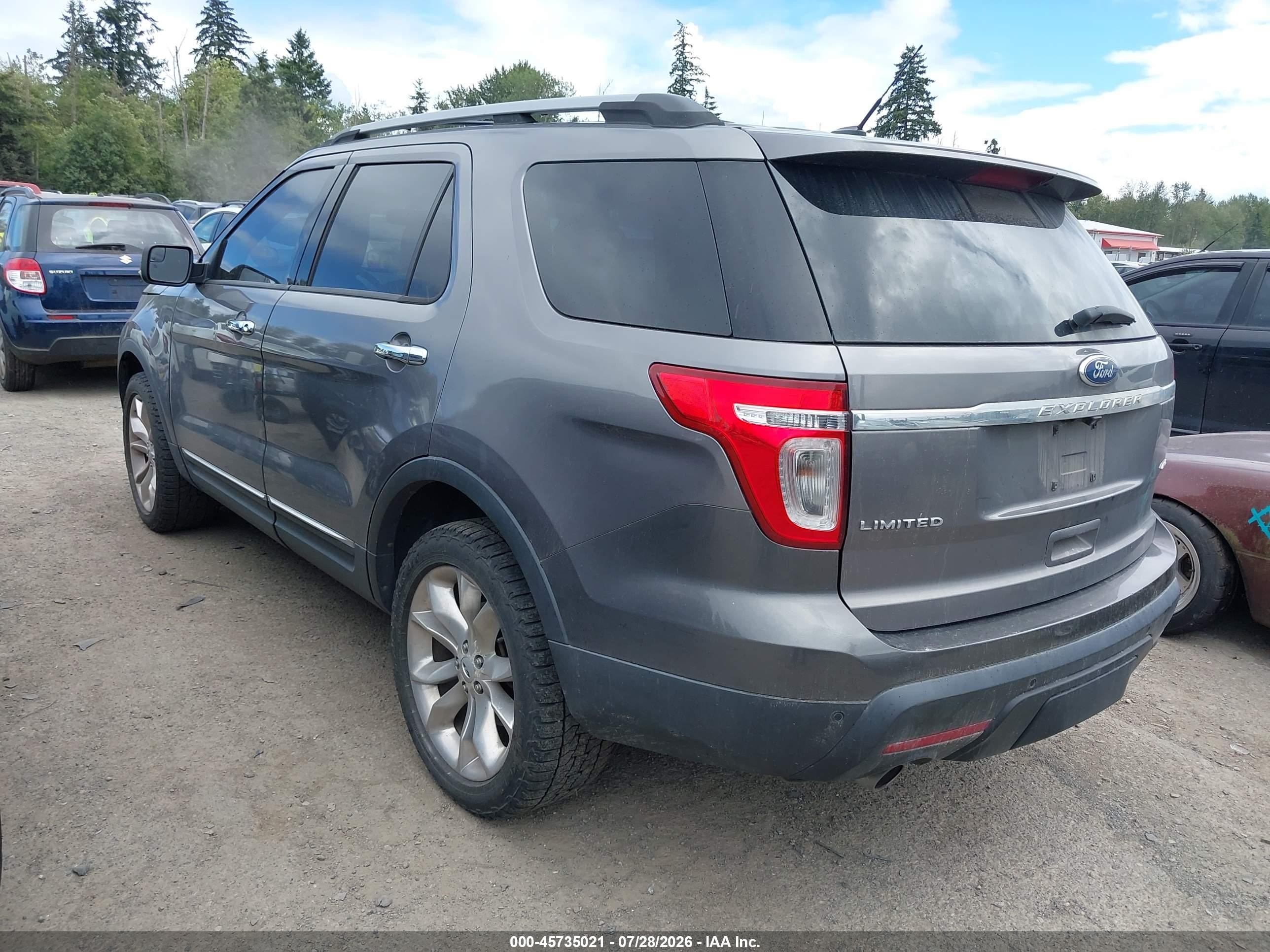2012 Ford Explorer Limited Gray vin: 1FMHK8F82CGA95497