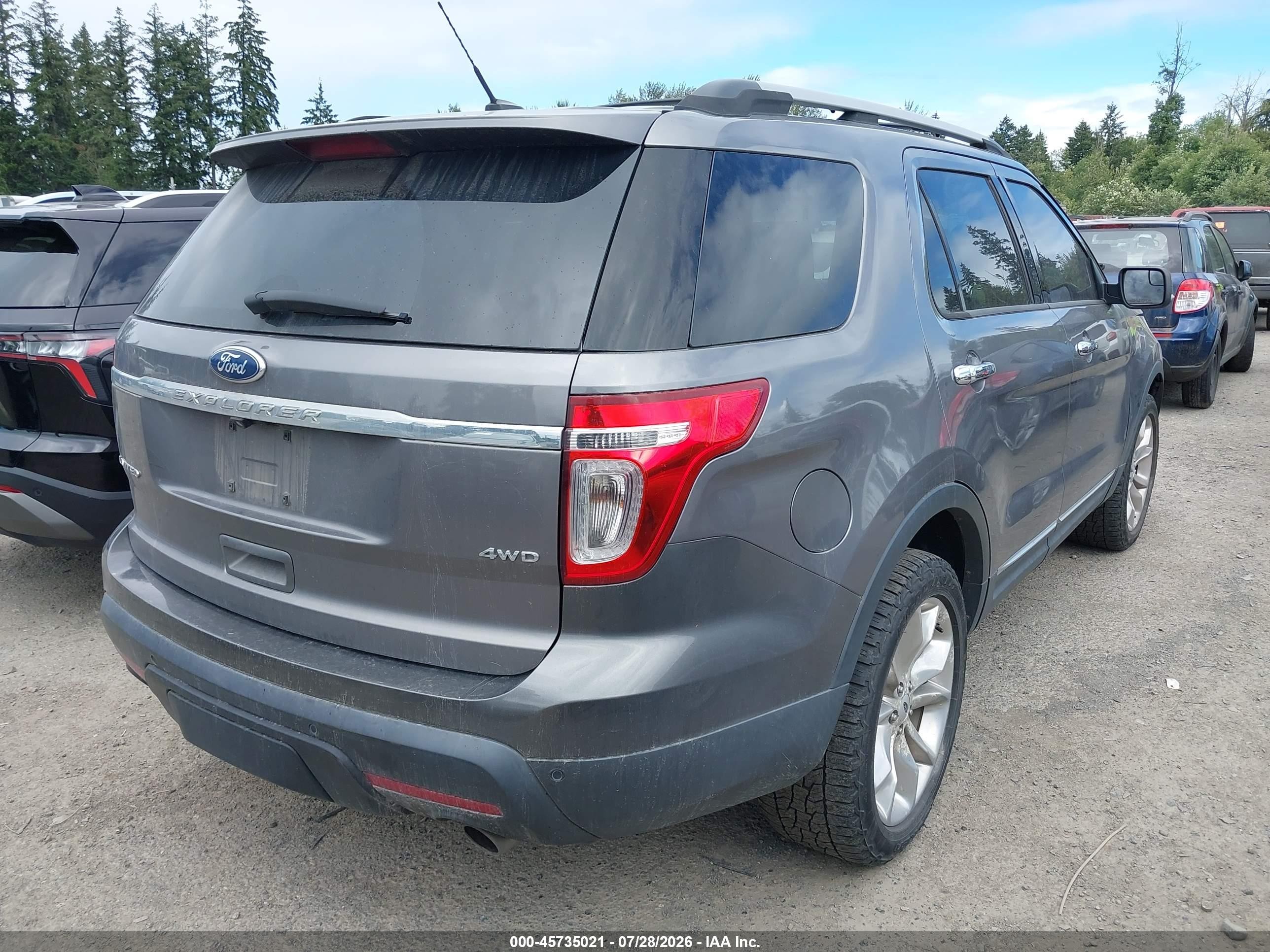 2012 Ford Explorer Limited Gray vin: 1FMHK8F82CGA95497