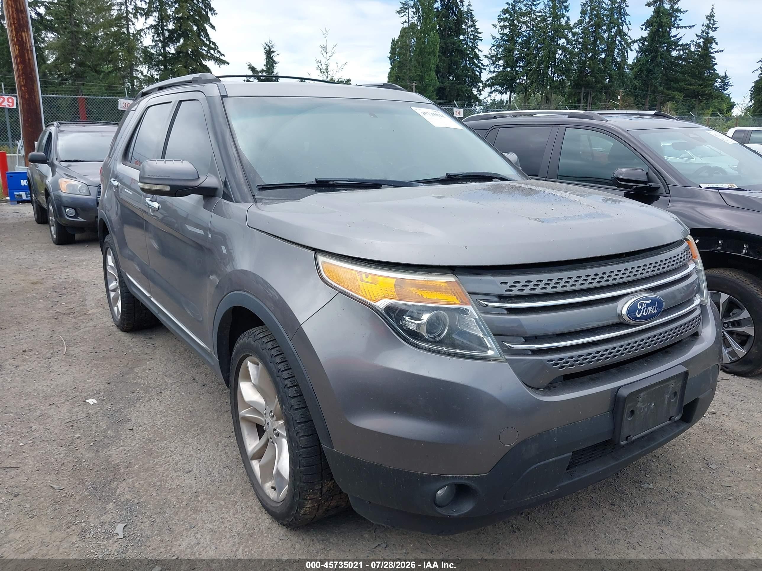2012 Ford Explorer Limited Gray vin: 1FMHK8F82CGA95497