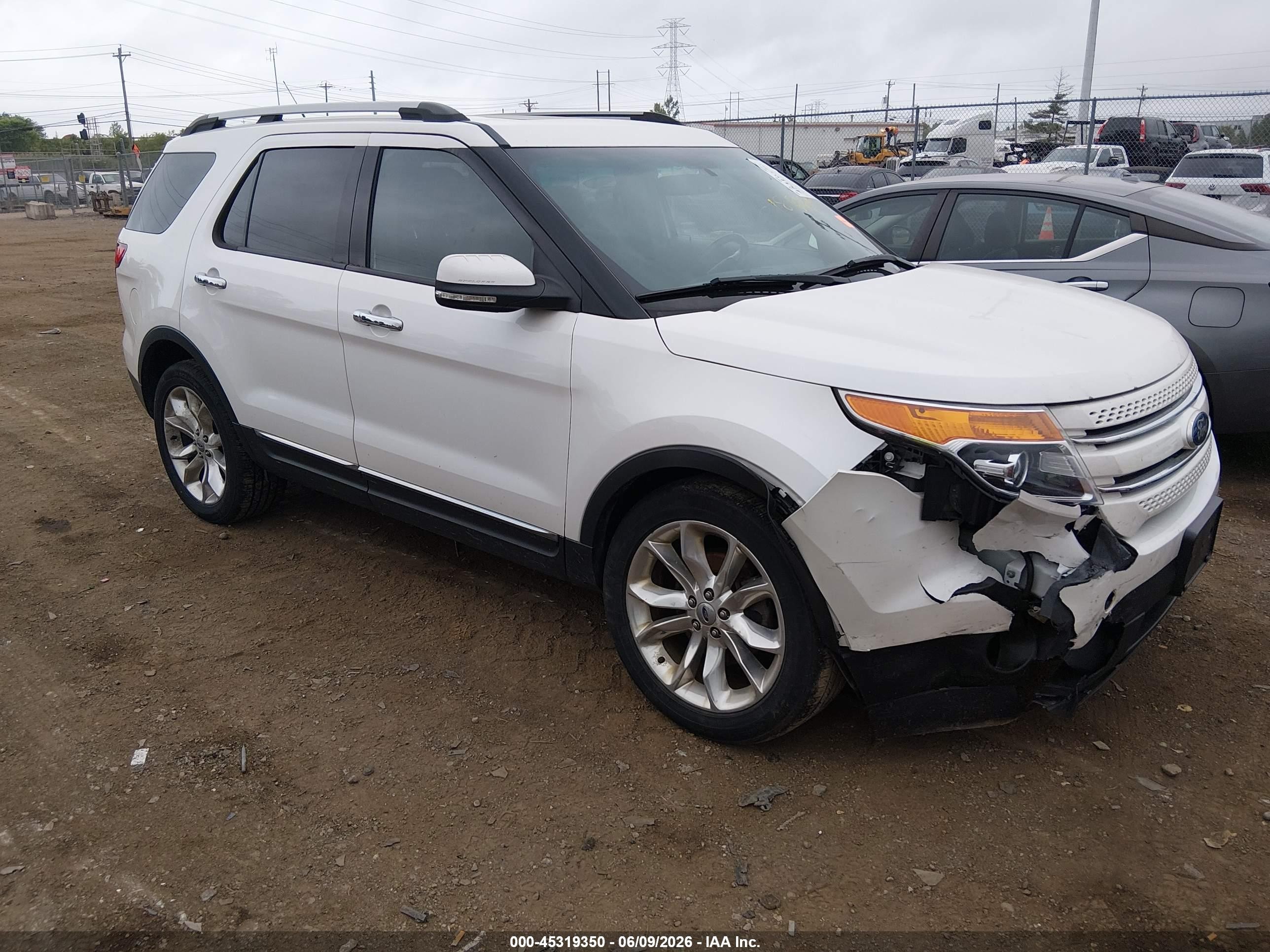 2011 Ford Explorer Limited White vin: 1FMHK8F83BGA15025