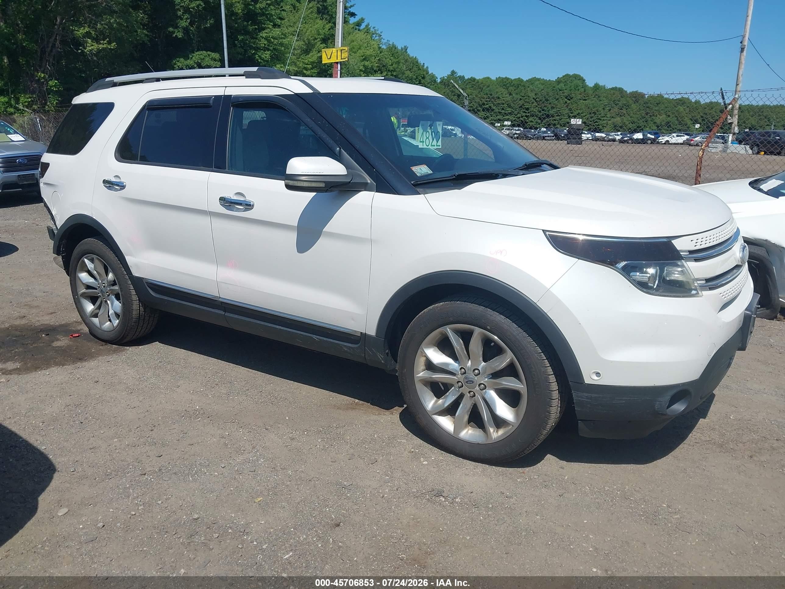 2011 Ford Explorer Limited White vin: 1FMHK8F83BGA29152