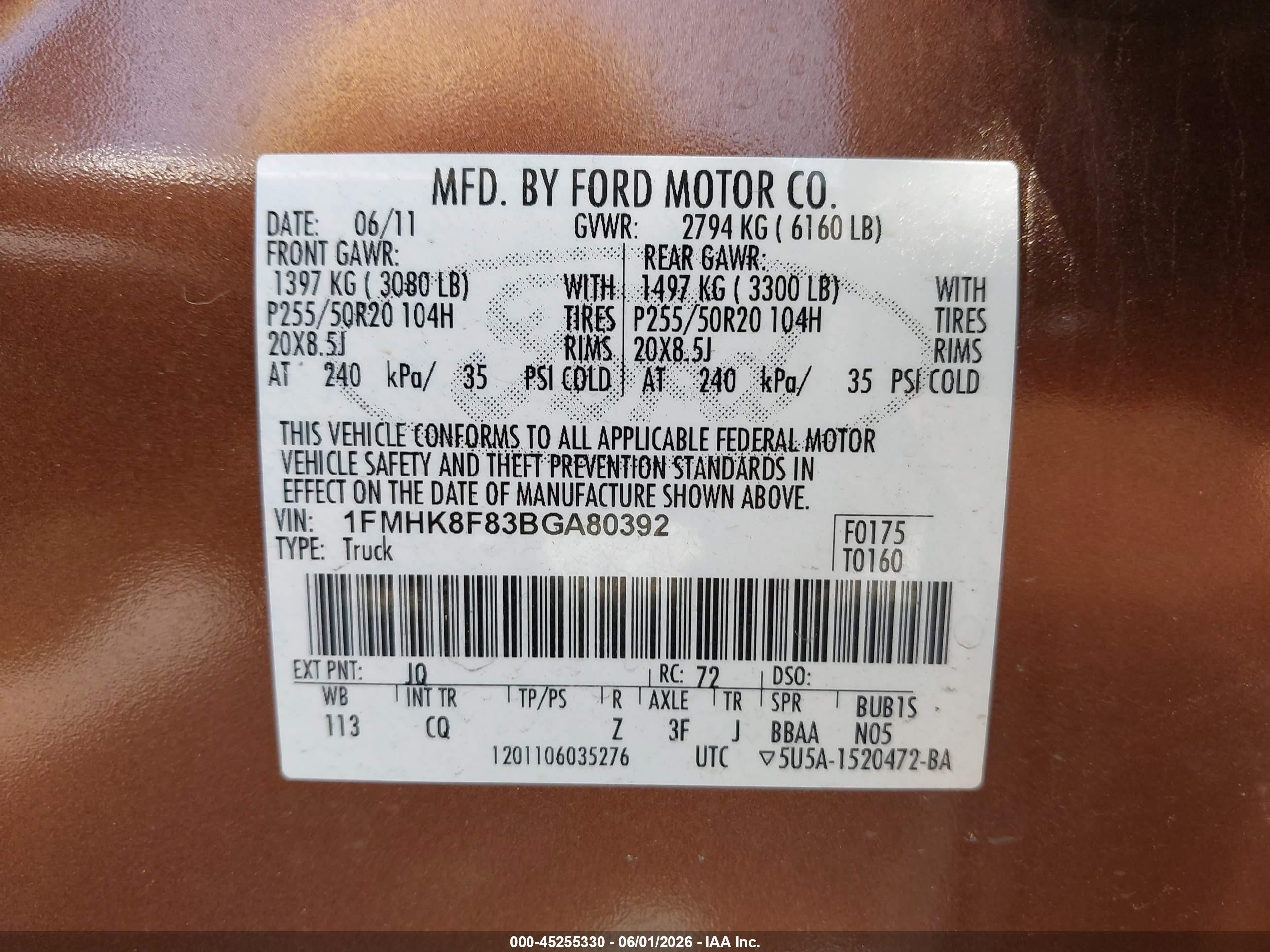 2011 Ford Explorer Limited Brown vin: 1FMHK8F83BGA80392