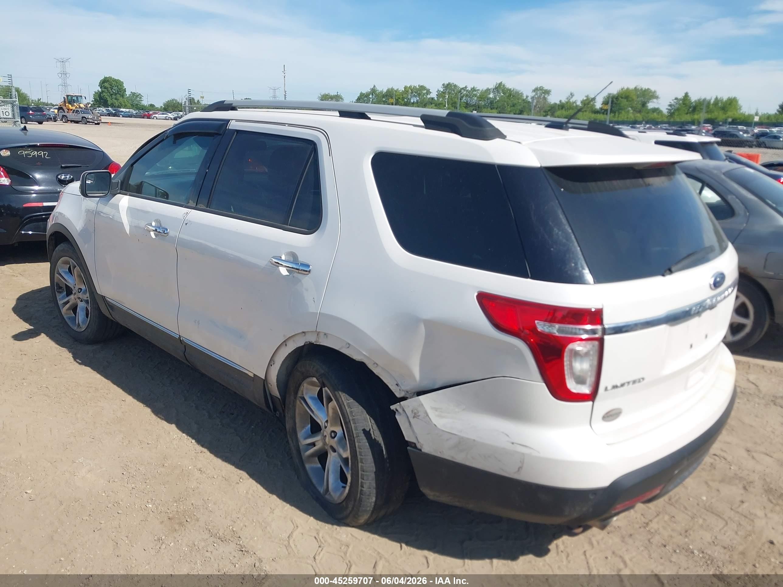 2011 Ford Explorer Limited White vin: 1FMHK8F83BGA91537