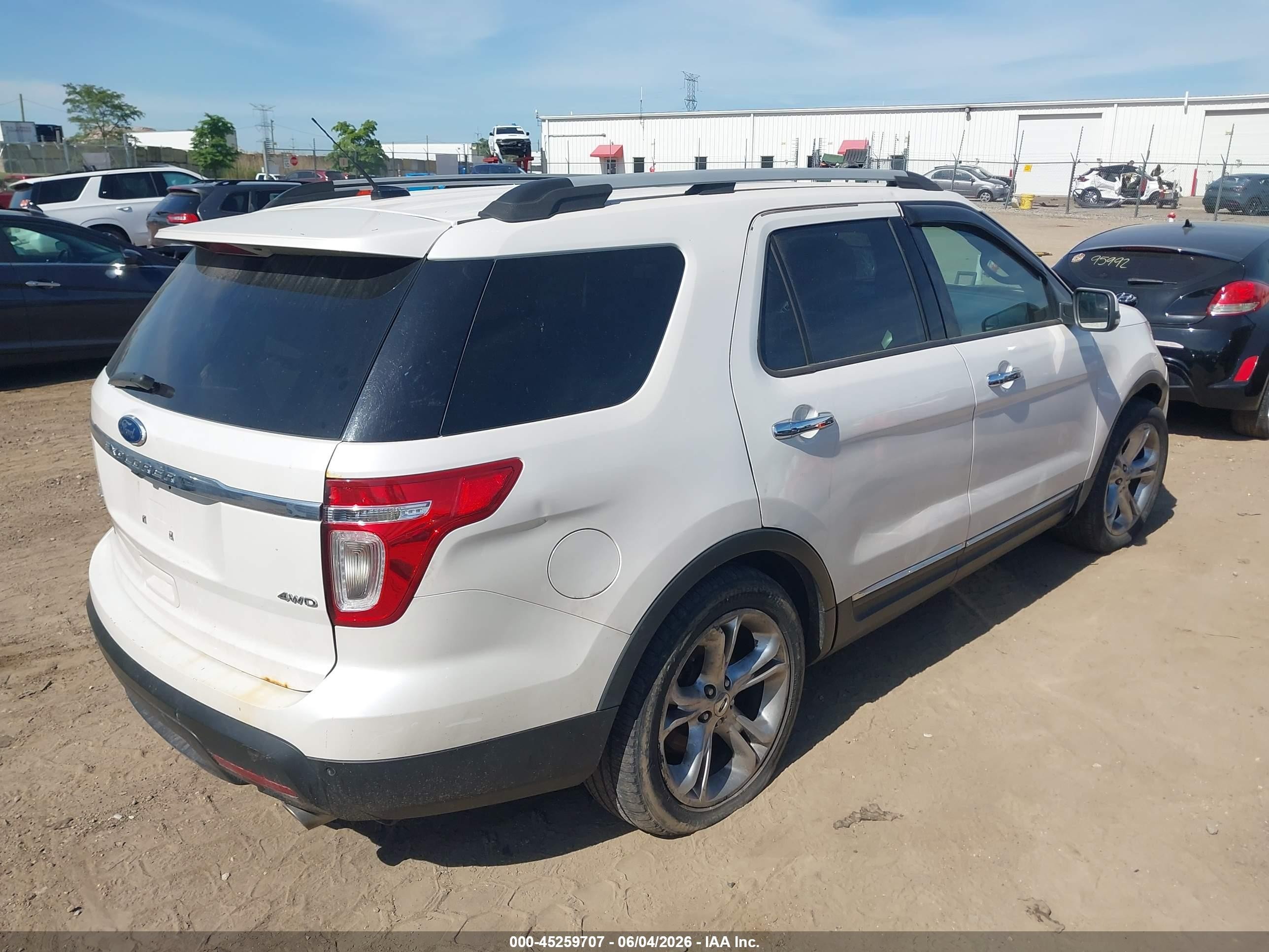 2011 Ford Explorer Limited White vin: 1FMHK8F83BGA91537