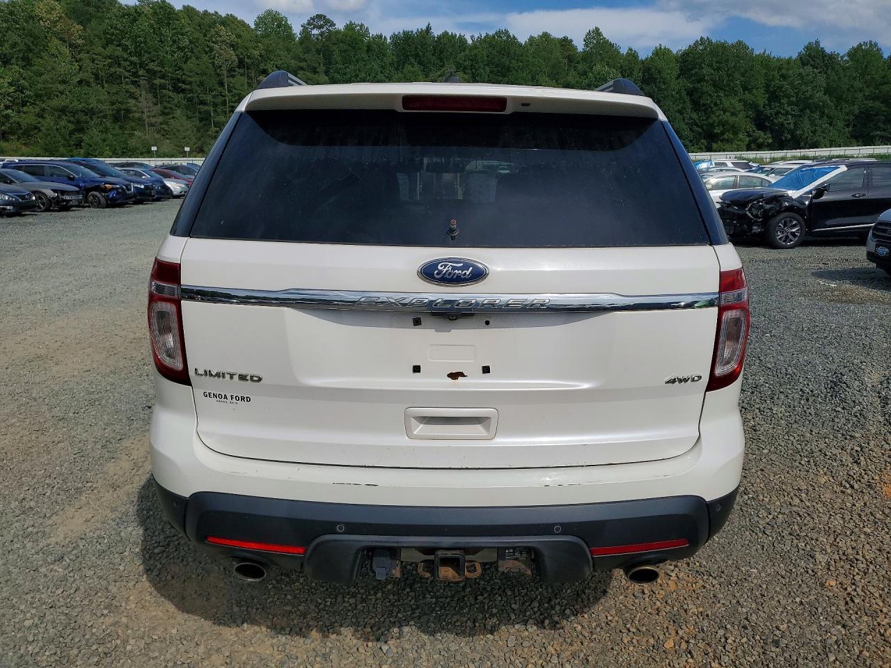 2012 Ford Explorer Limited White vin: 1FMHK8F83CGA81415