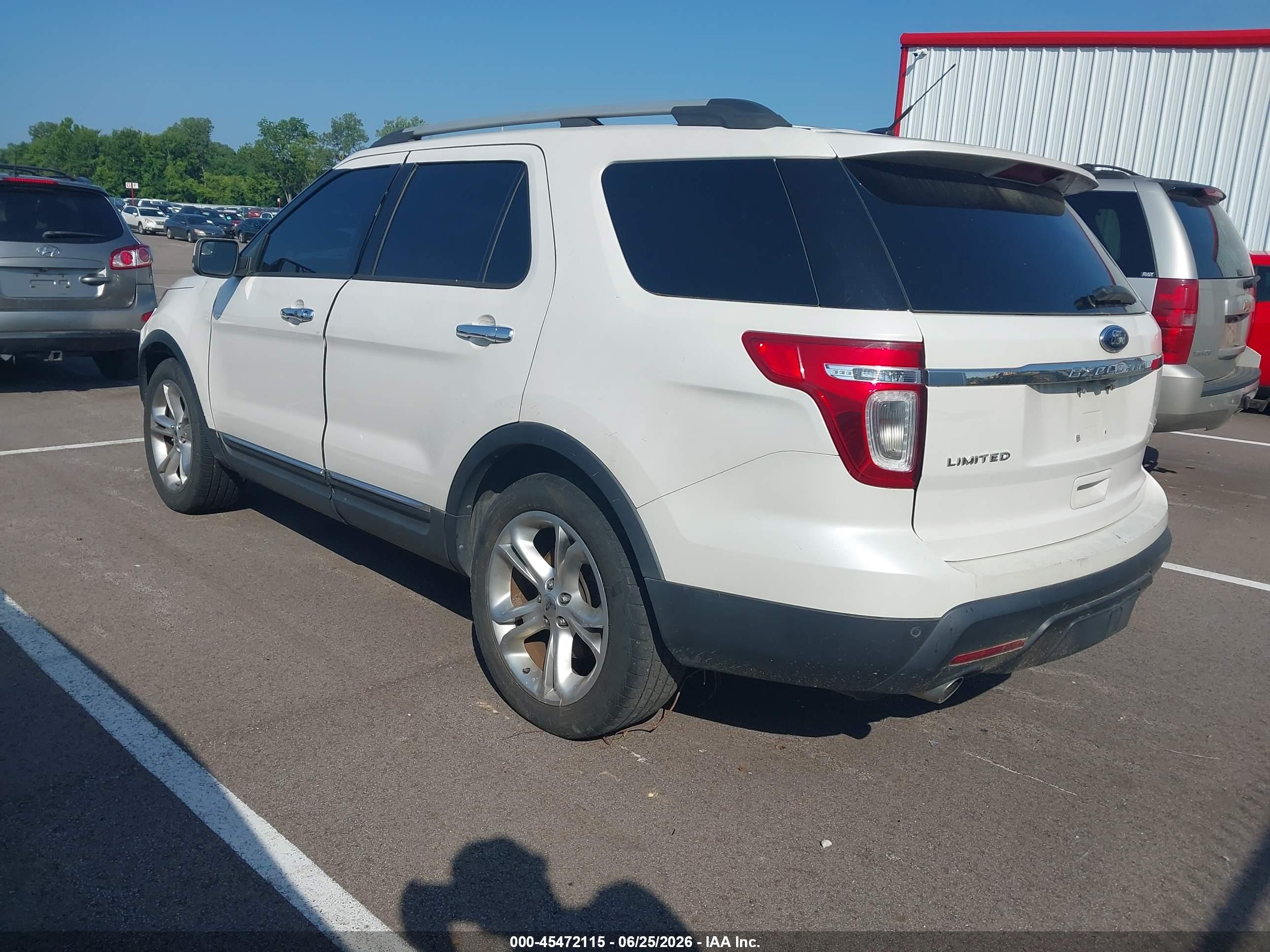 2011 Ford Explorer Limited White vin: 1FMHK8F84BGA65321