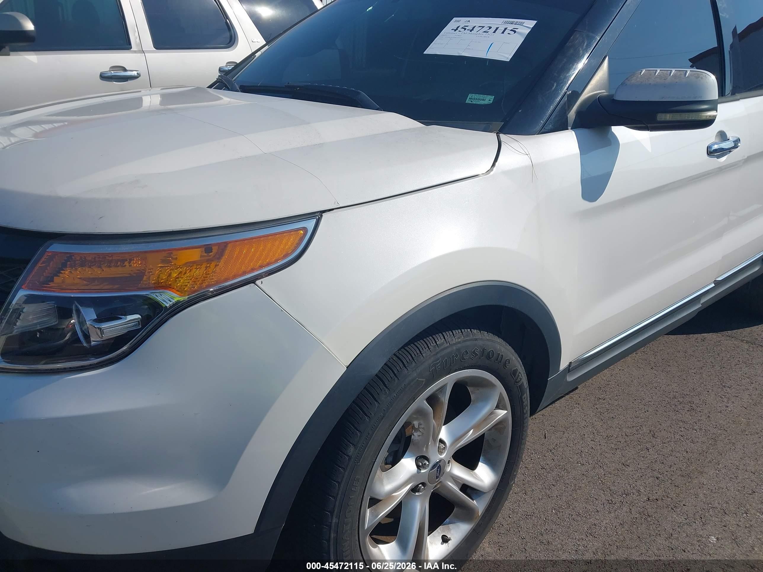 2011 Ford Explorer Limited White vin: 1FMHK8F84BGA65321