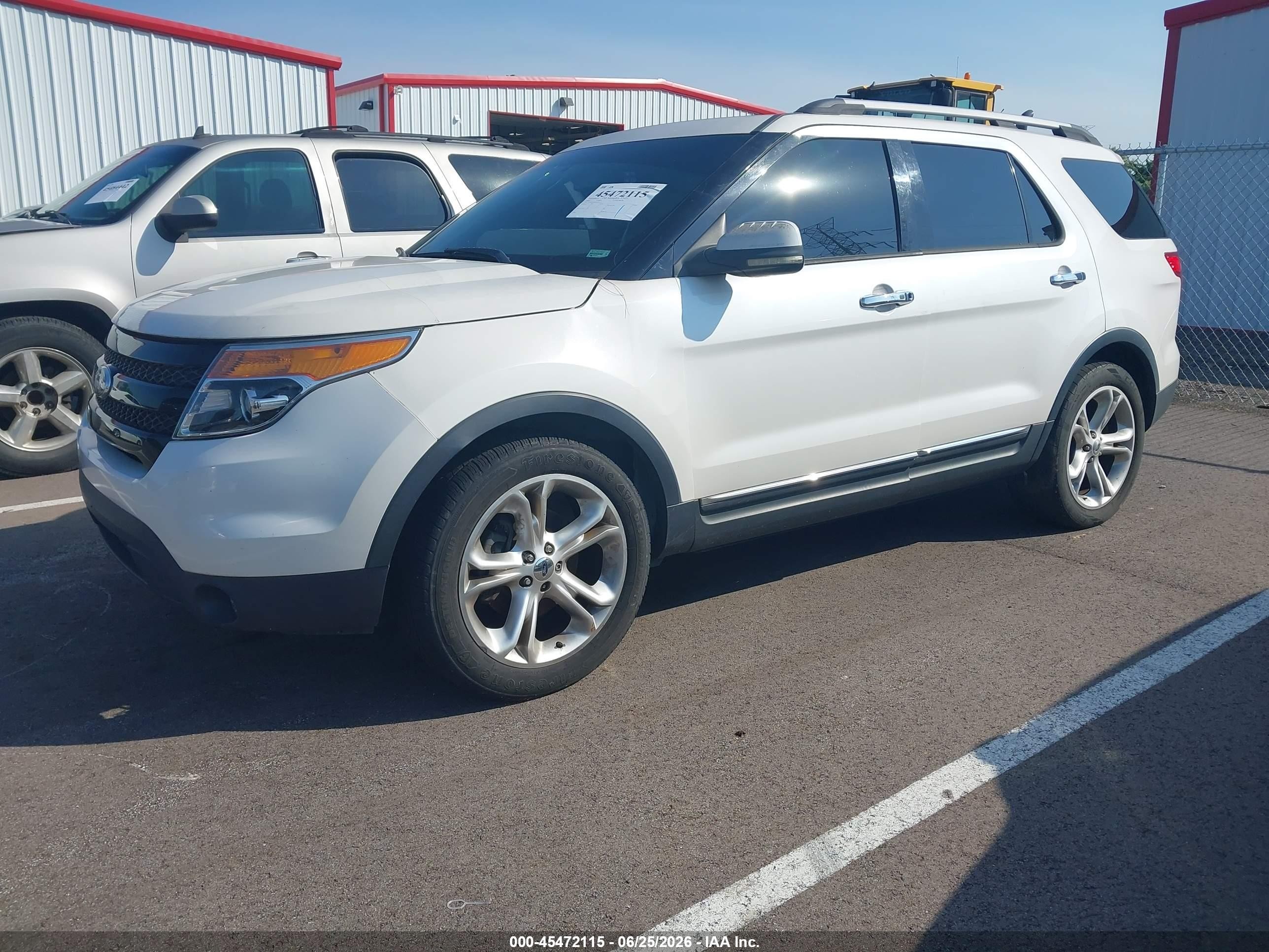 2011 Ford Explorer Limited White vin: 1FMHK8F84BGA65321