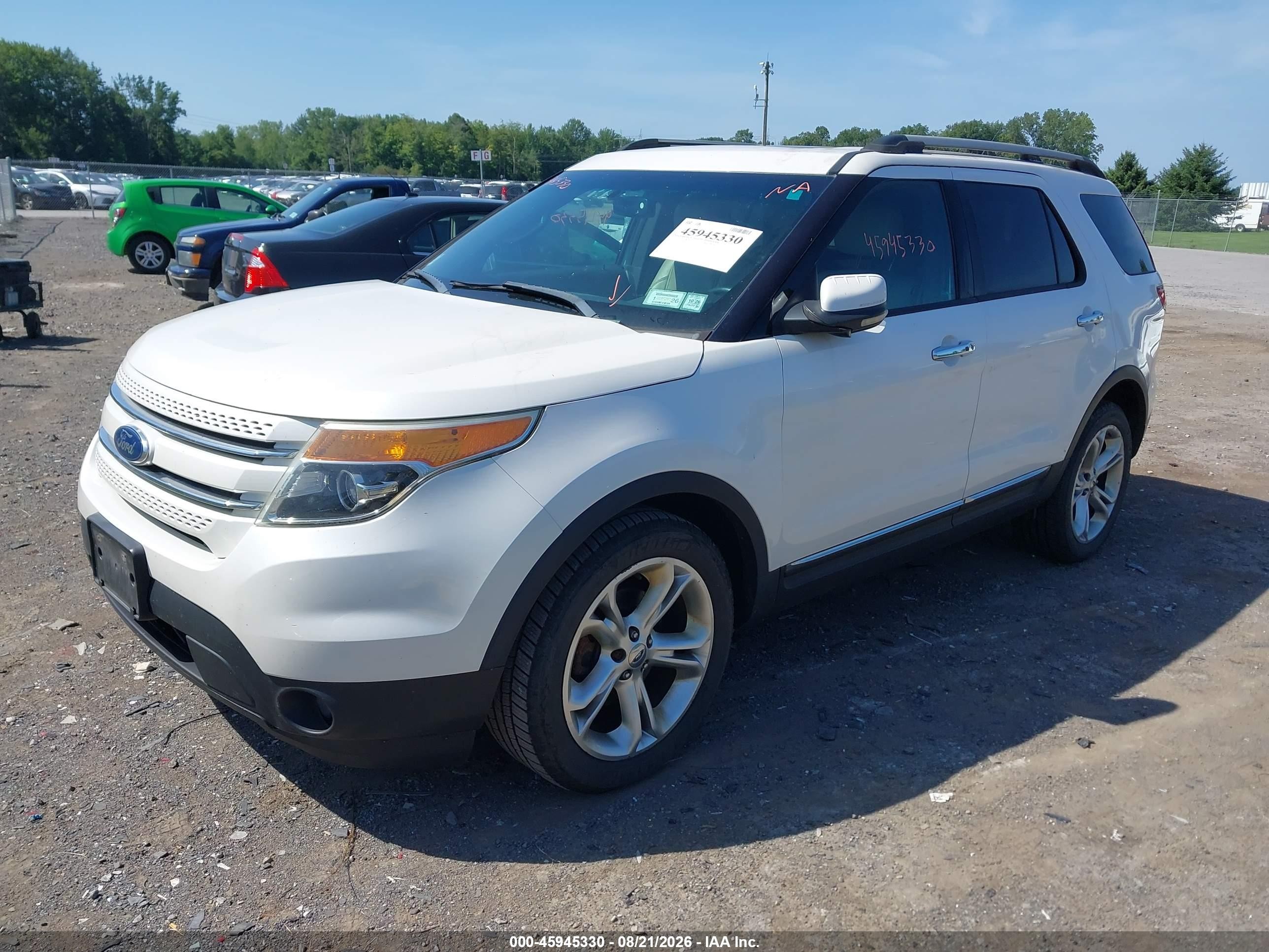 2011 Ford Explorer Limited White vin: 1FMHK8F84BGA86850