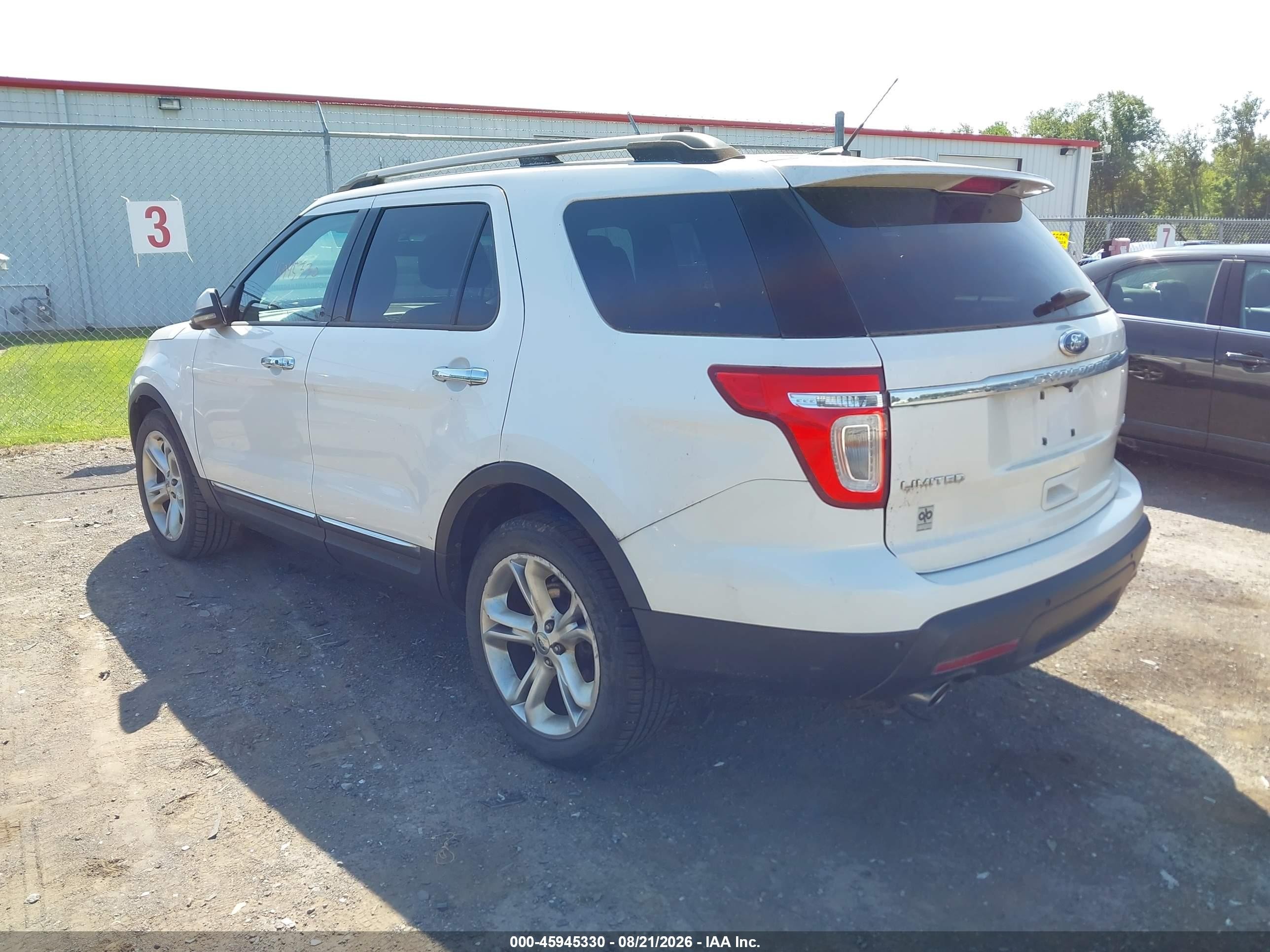 2011 Ford Explorer Limited White vin: 1FMHK8F84BGA86850