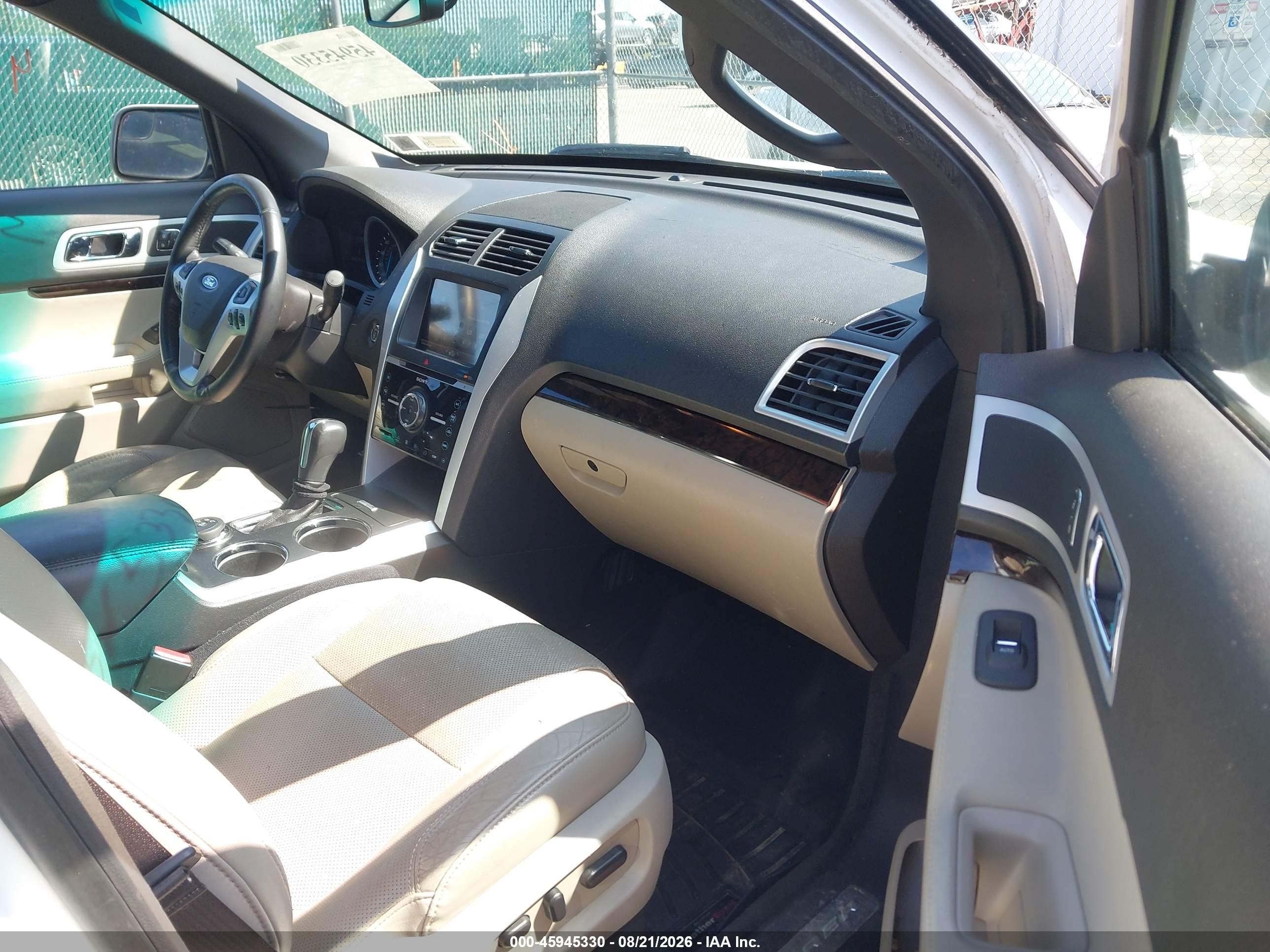 2011 Ford Explorer Limited White vin: 1FMHK8F84BGA86850