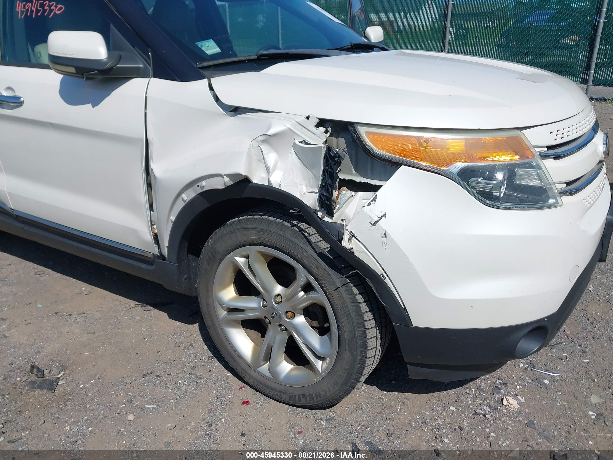 2011 Ford Explorer Limited White vin: 1FMHK8F84BGA86850