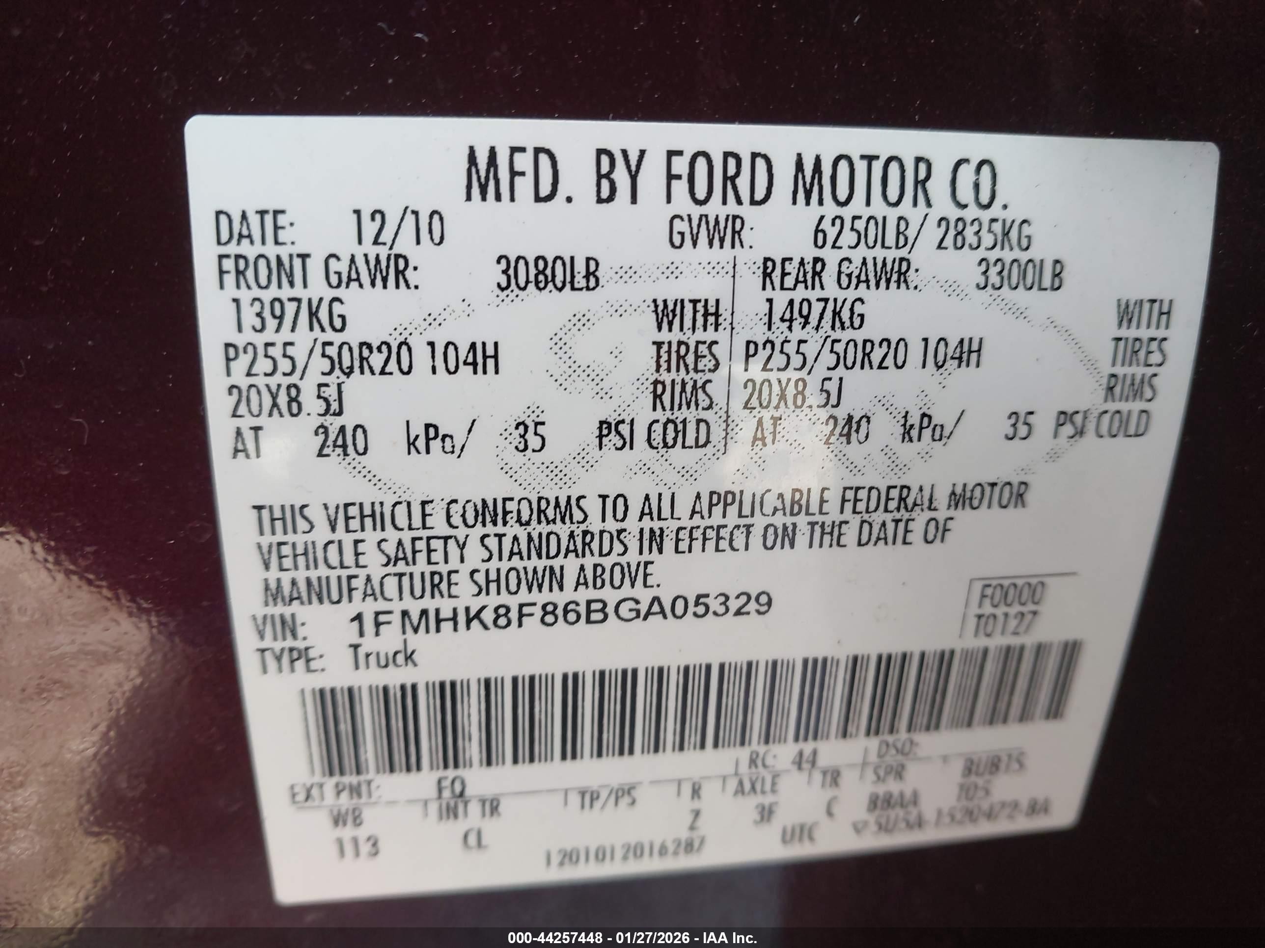 2011 Ford Explorer Limited Maroon vin: 1FMHK8F86BGA05329