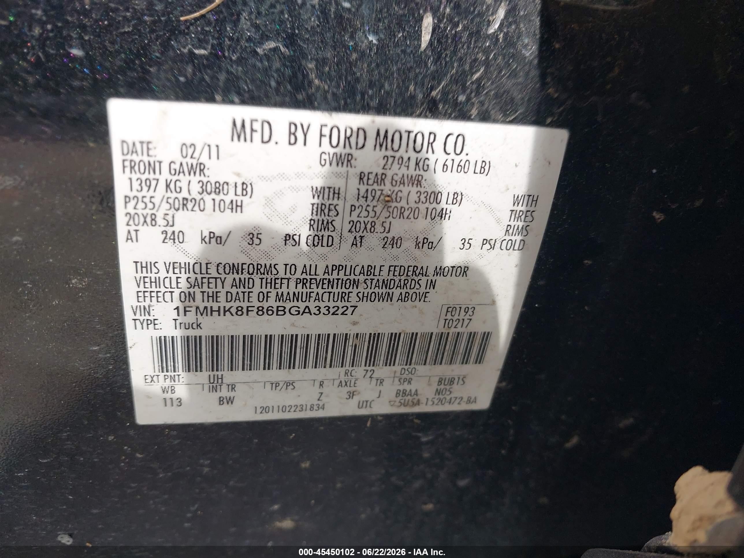 2011 Ford Explorer Limited Black vin: 1FMHK8F86BGA33227