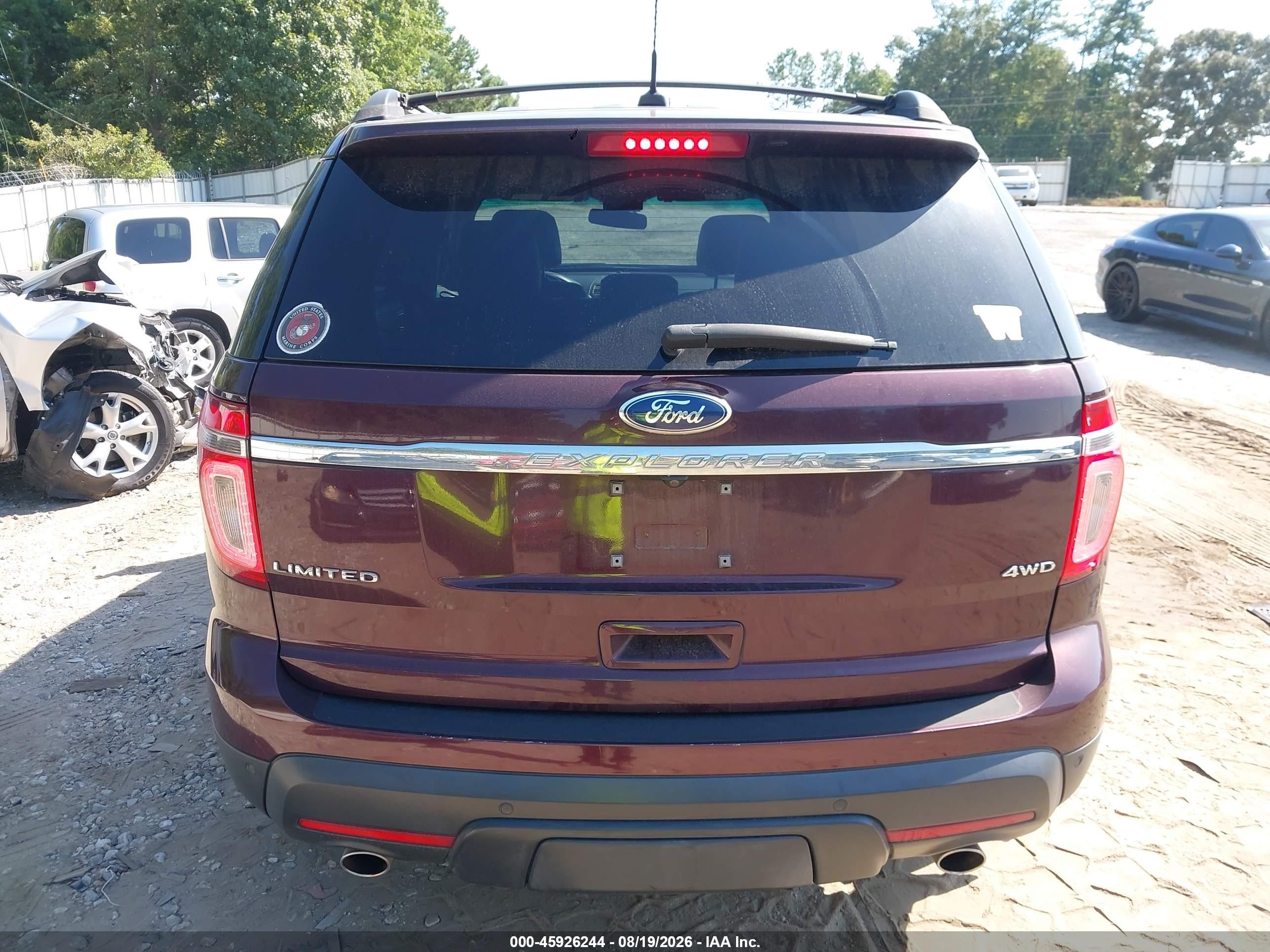 2011 Ford Explorer Limited Maroon vin: 1FMHK8F86BGA61593