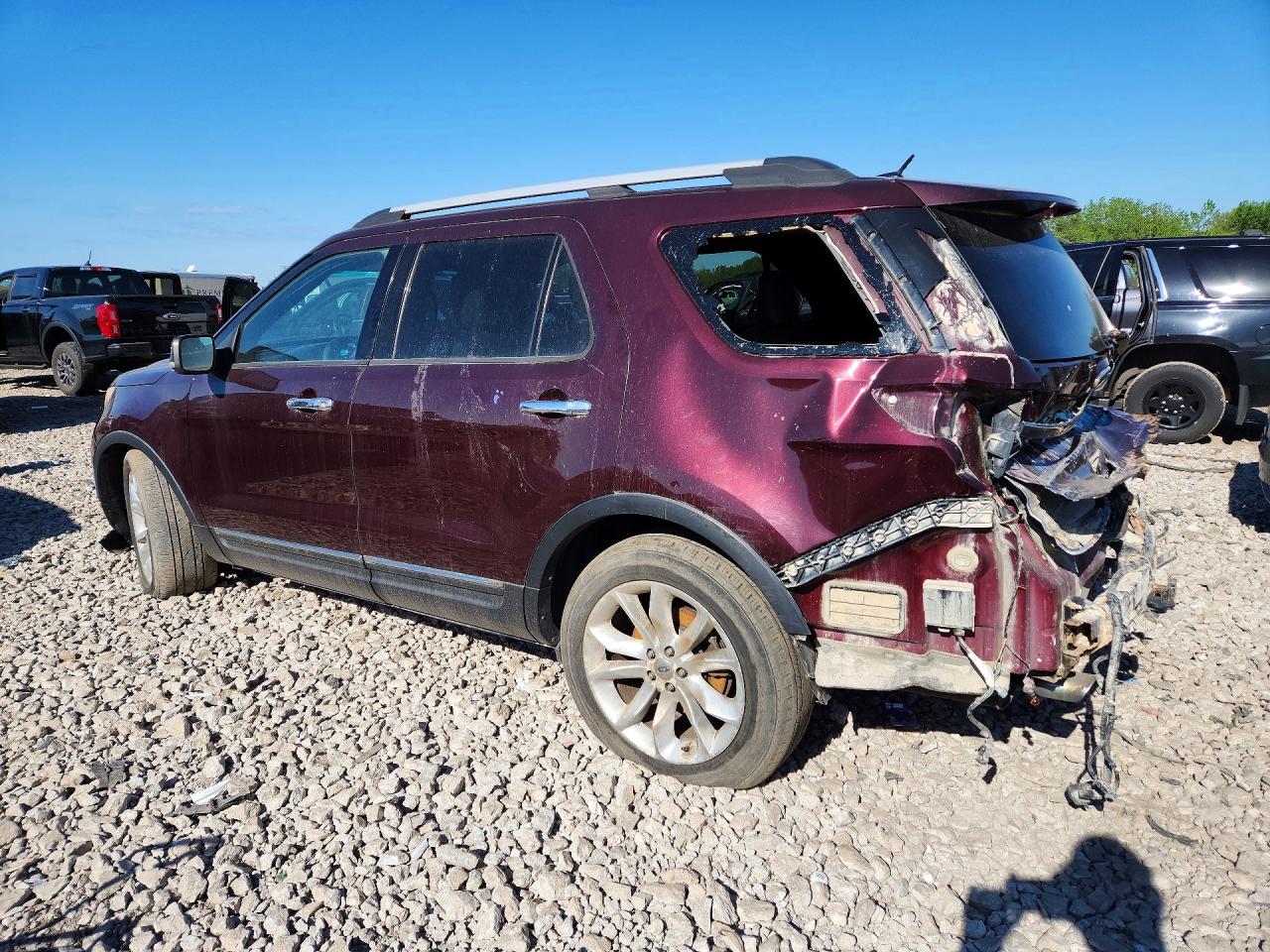 2011 Ford Explorer Limited Burgundy vin: 1FMHK8F86BGA79091