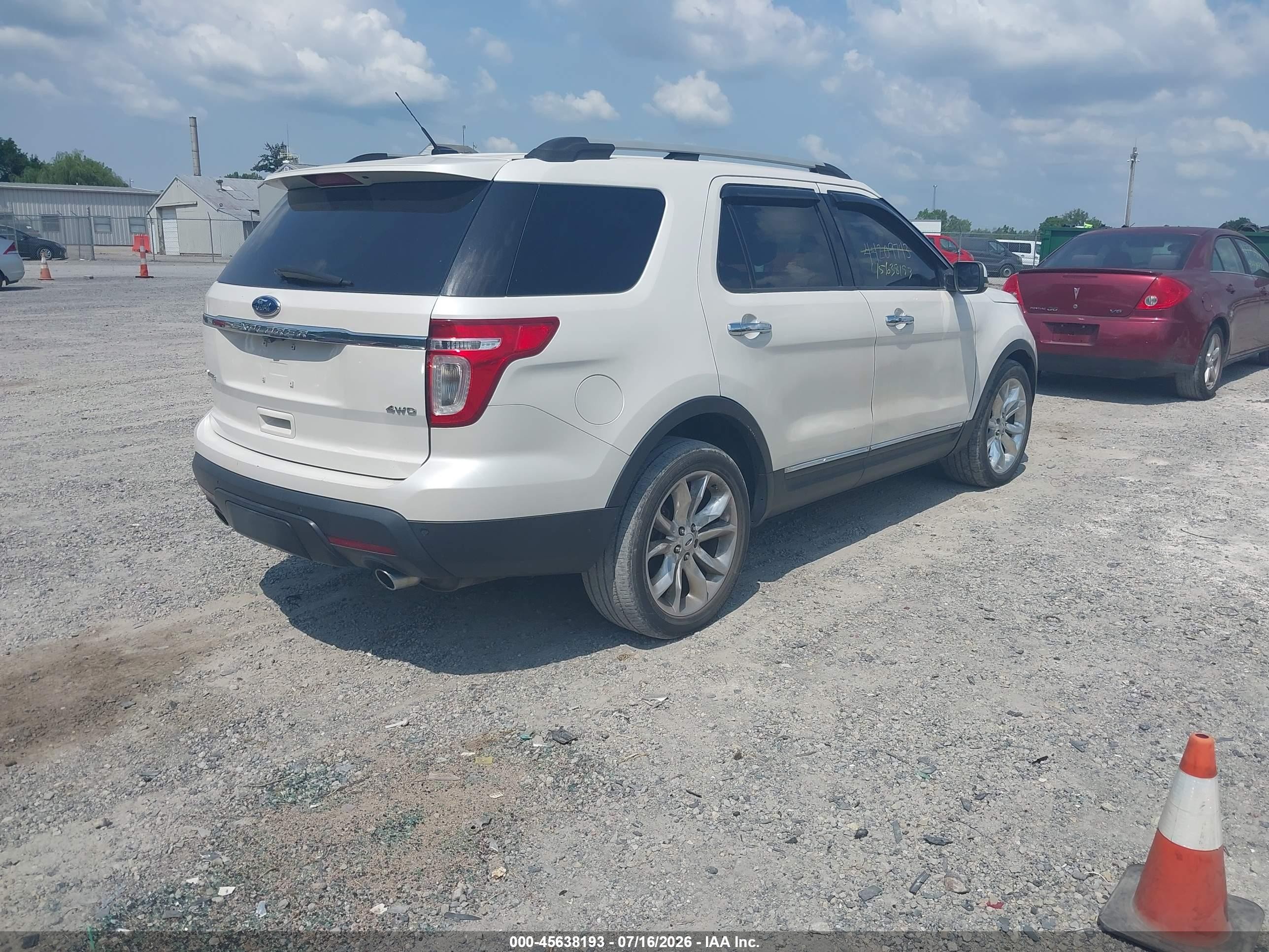2012 Ford Explorer Limited White vin: 1FMHK8F86CGA02626