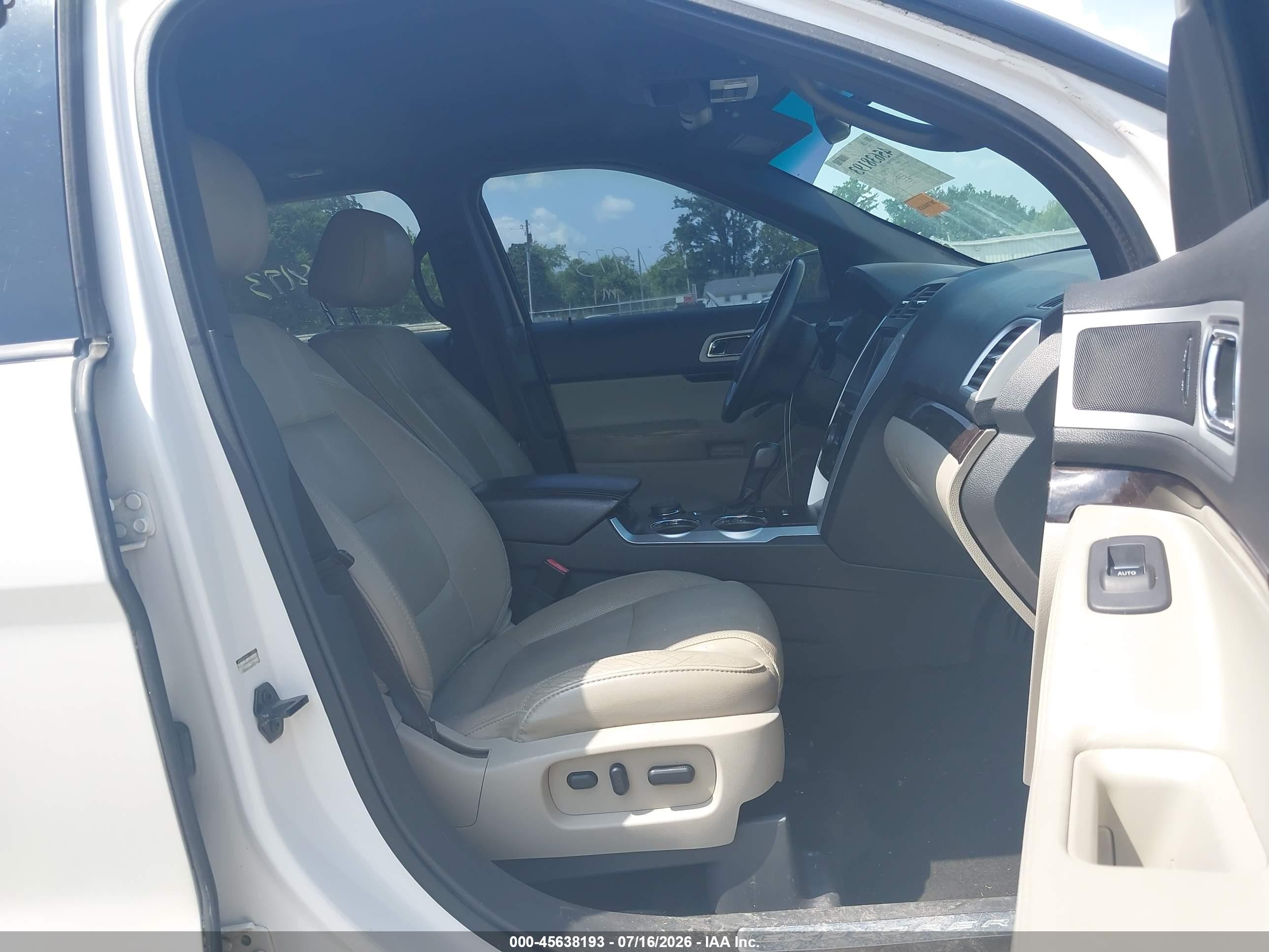 2012 Ford Explorer Limited White vin: 1FMHK8F86CGA02626