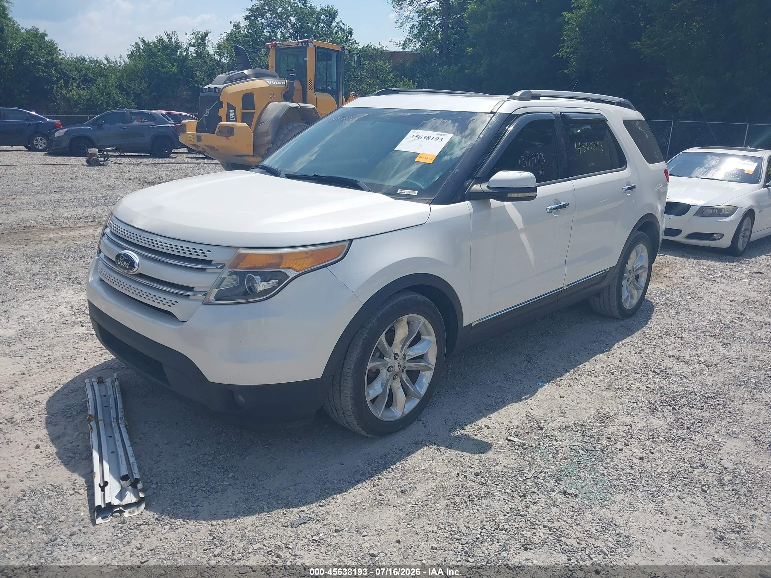2012 Ford Explorer Limited White vin: 1FMHK8F86CGA02626