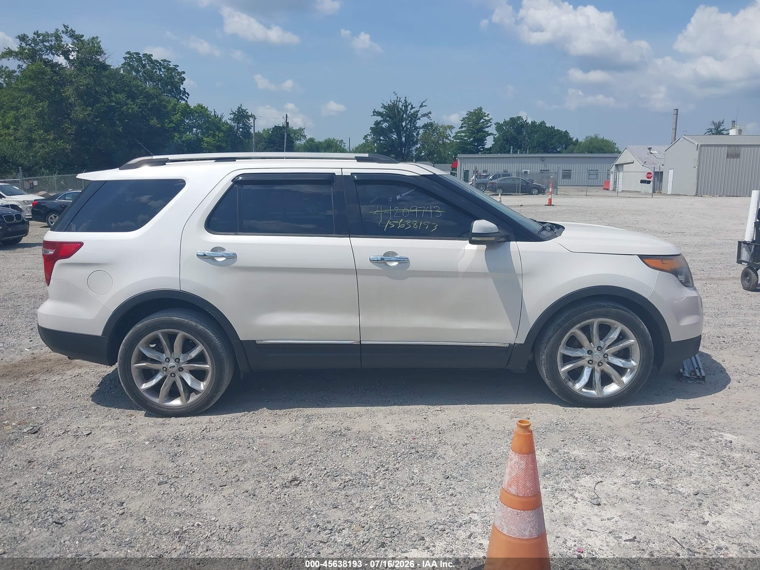 2012 Ford Explorer Limited White vin: 1FMHK8F86CGA02626