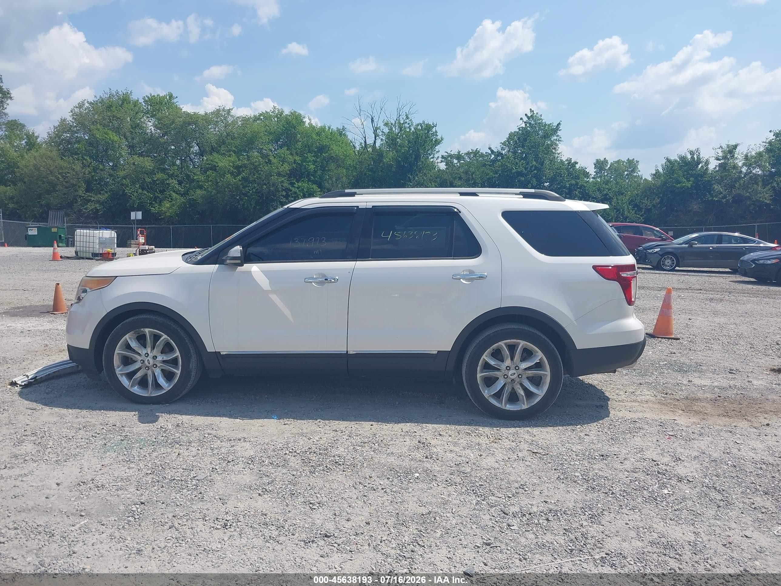 2012 Ford Explorer Limited White vin: 1FMHK8F86CGA02626