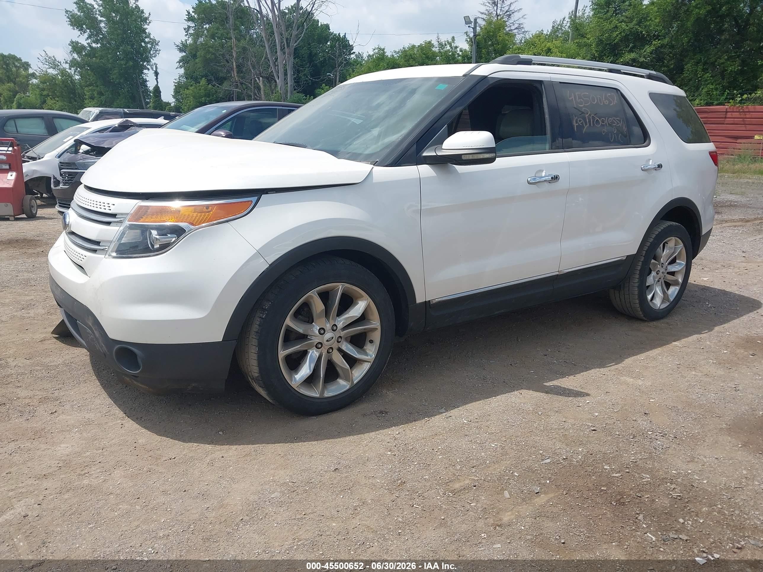 2012 Ford Explorer Limited White vin: 1FMHK8F87CGA35828