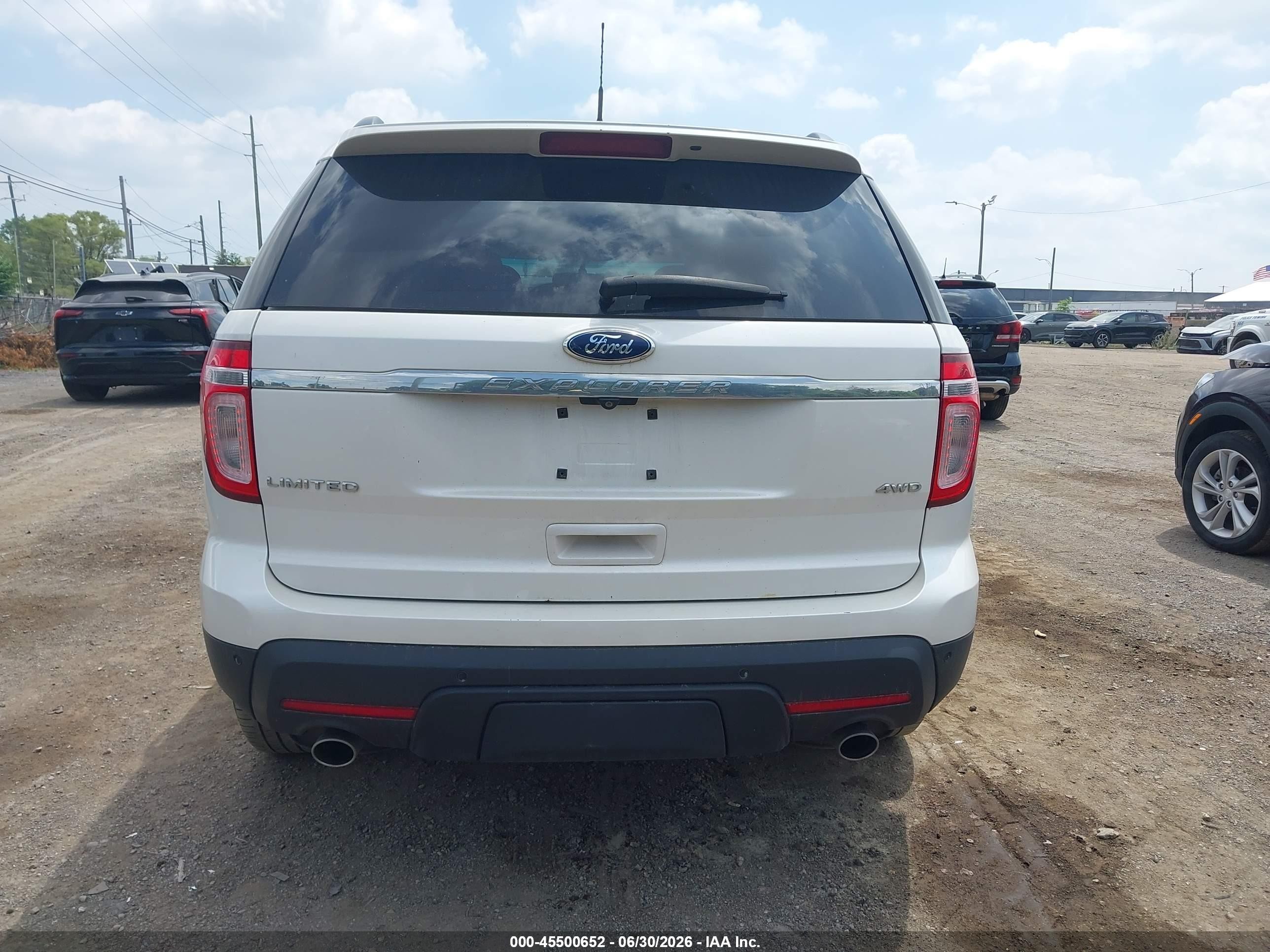 2012 Ford Explorer Limited White vin: 1FMHK8F87CGA35828
