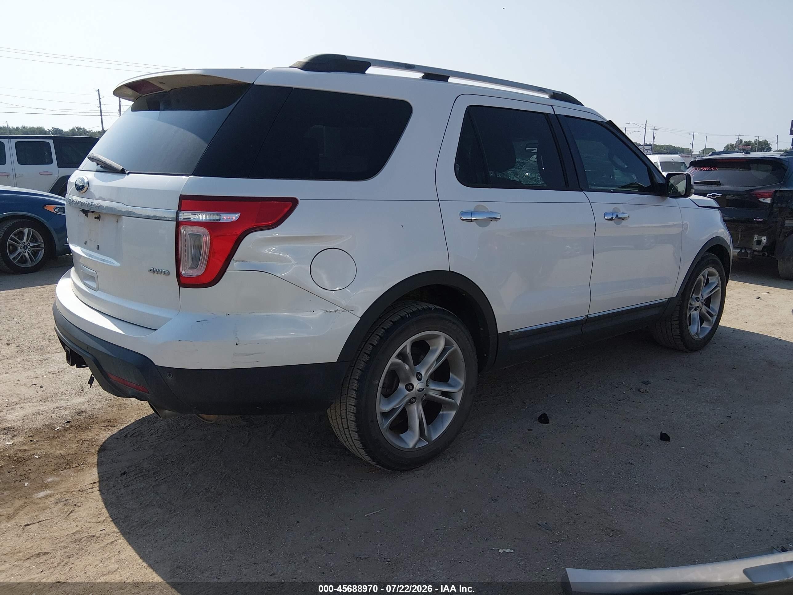 2011 Ford Explorer Limited White vin: 1FMHK8F88BGA17465