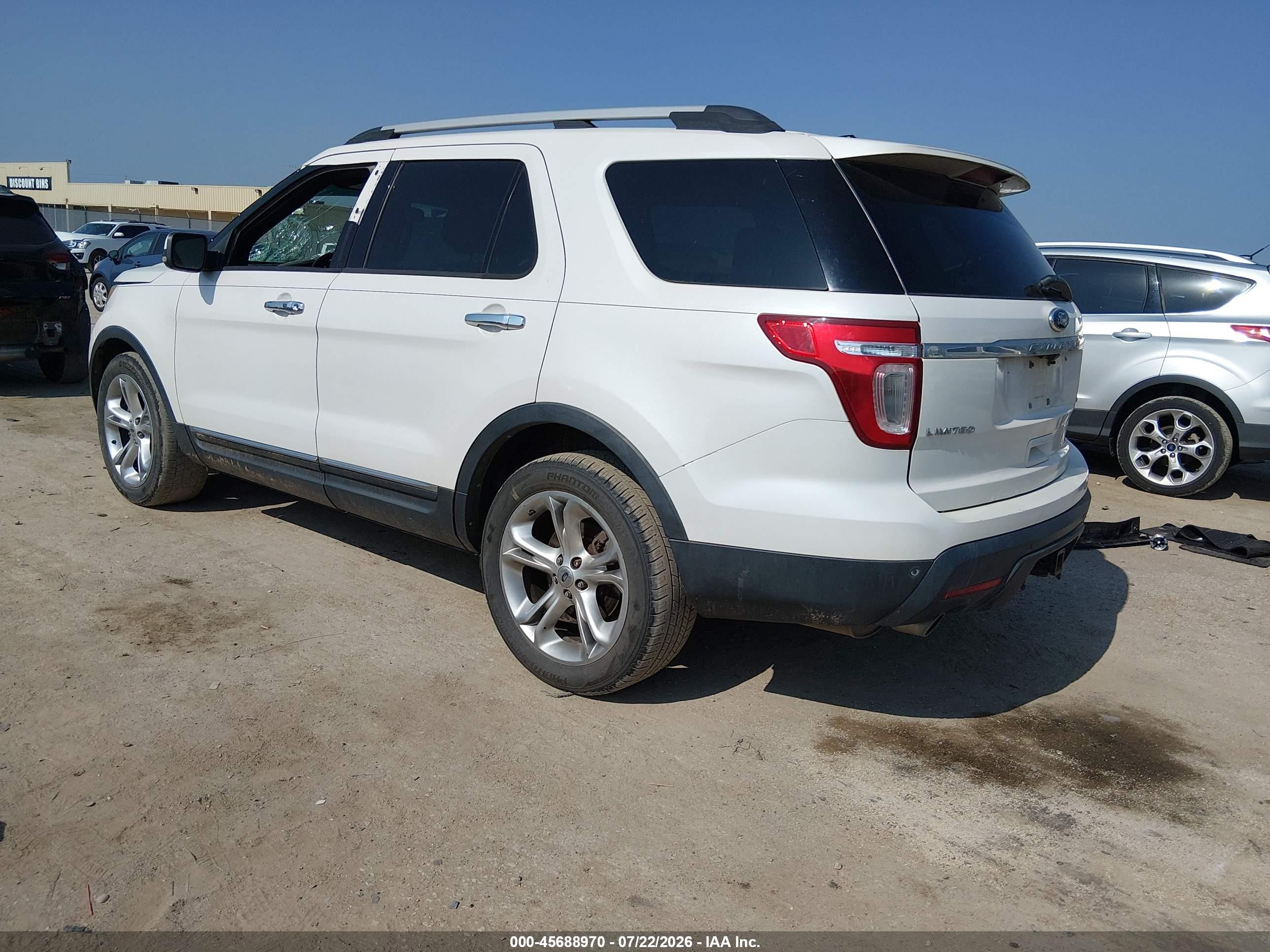 2011 Ford Explorer Limited White vin: 1FMHK8F88BGA17465