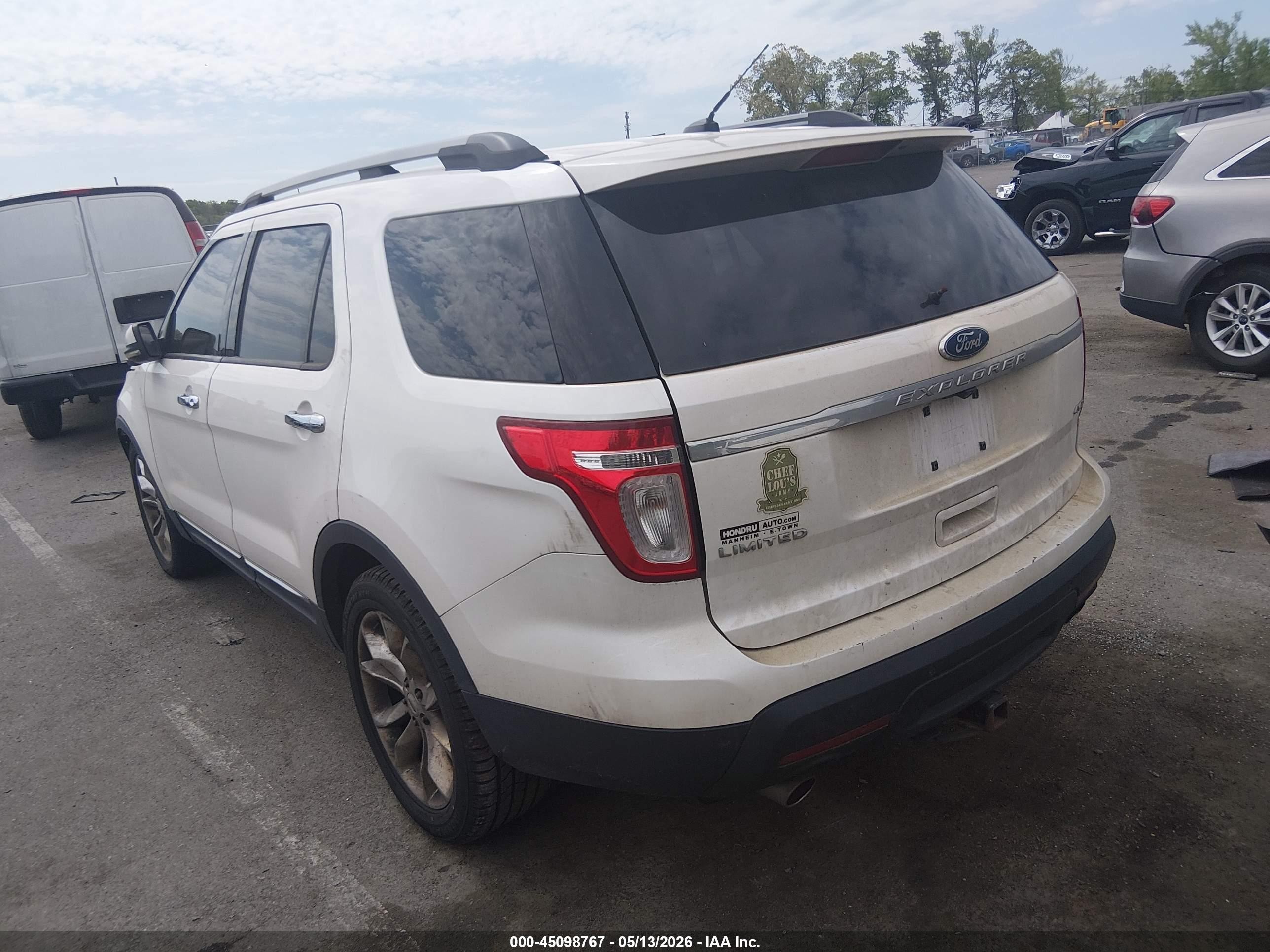 2012 Ford Explorer Limited White vin: 1FMHK8F88CGA07021