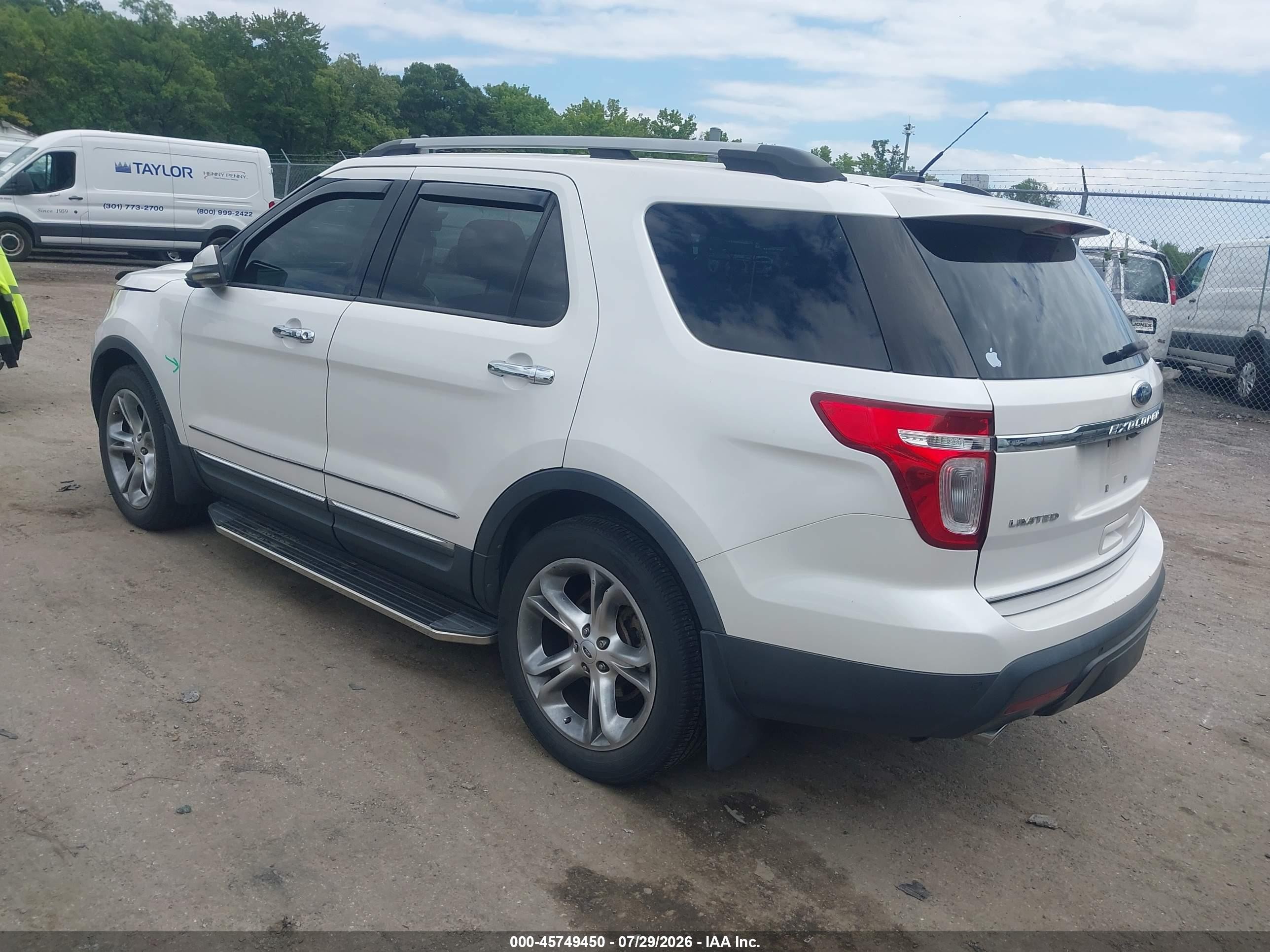 2012 Ford Explorer Limited White vin: 1FMHK8F88CGA51102