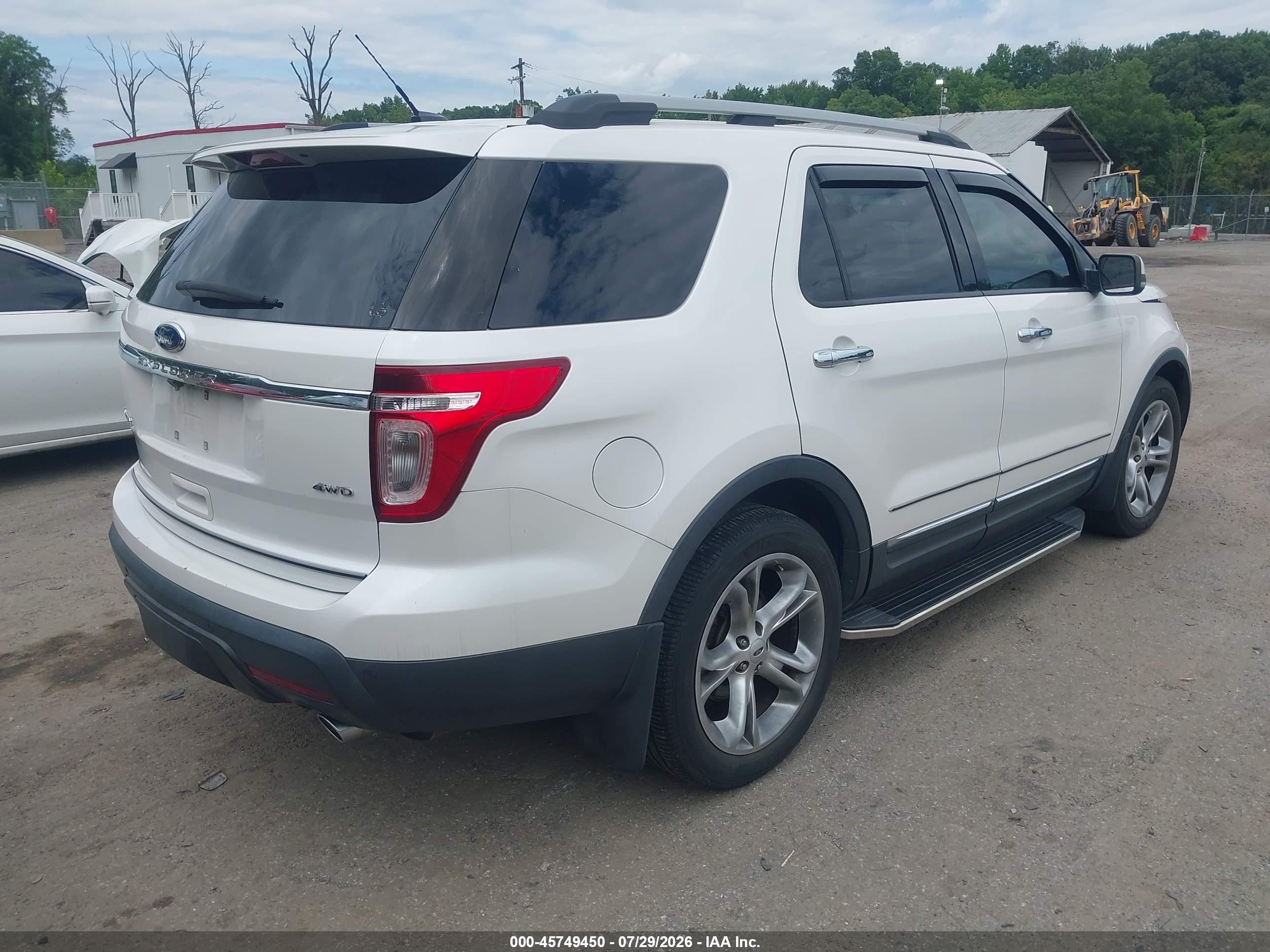 2012 Ford Explorer Limited White vin: 1FMHK8F88CGA51102