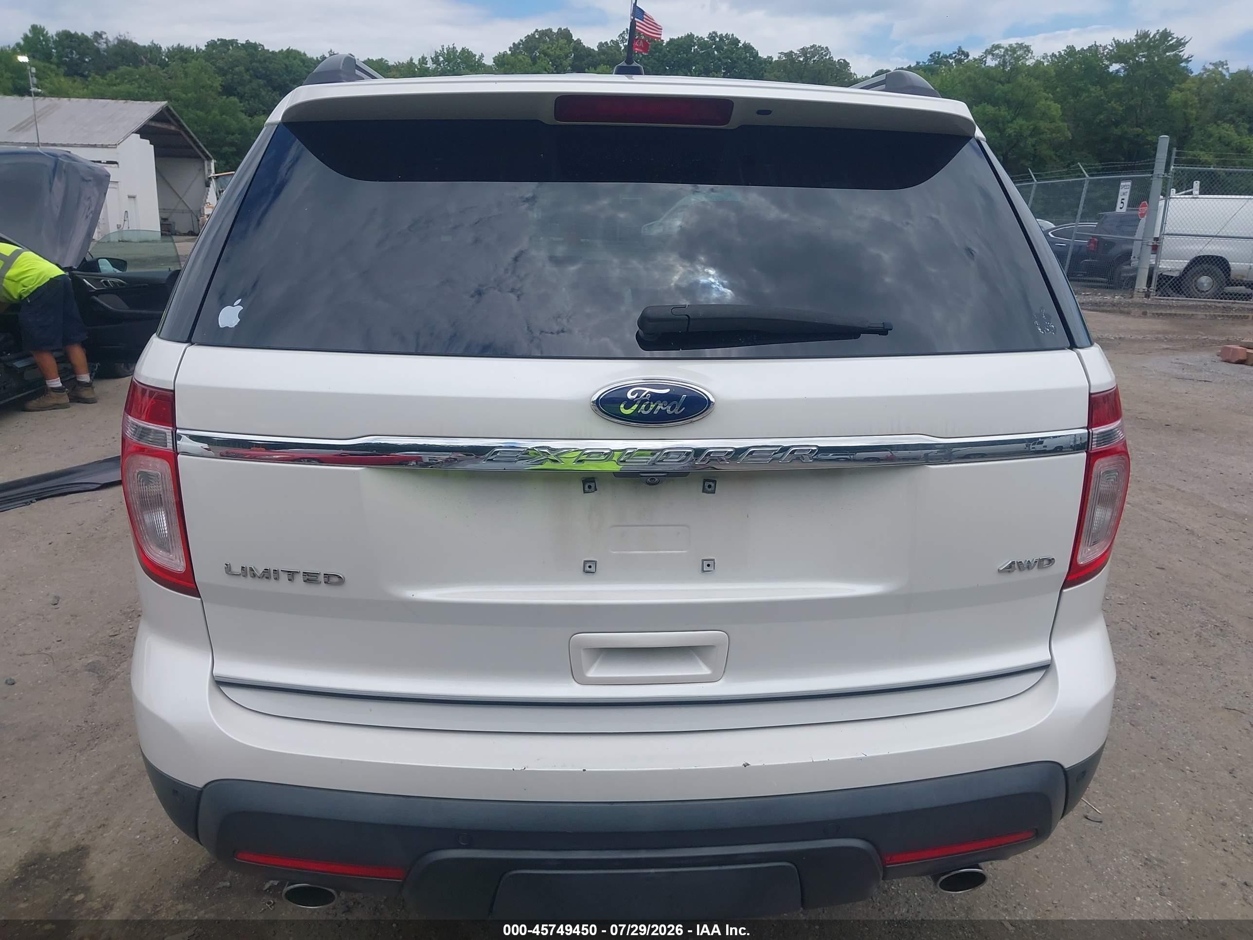 2012 Ford Explorer Limited White vin: 1FMHK8F88CGA51102