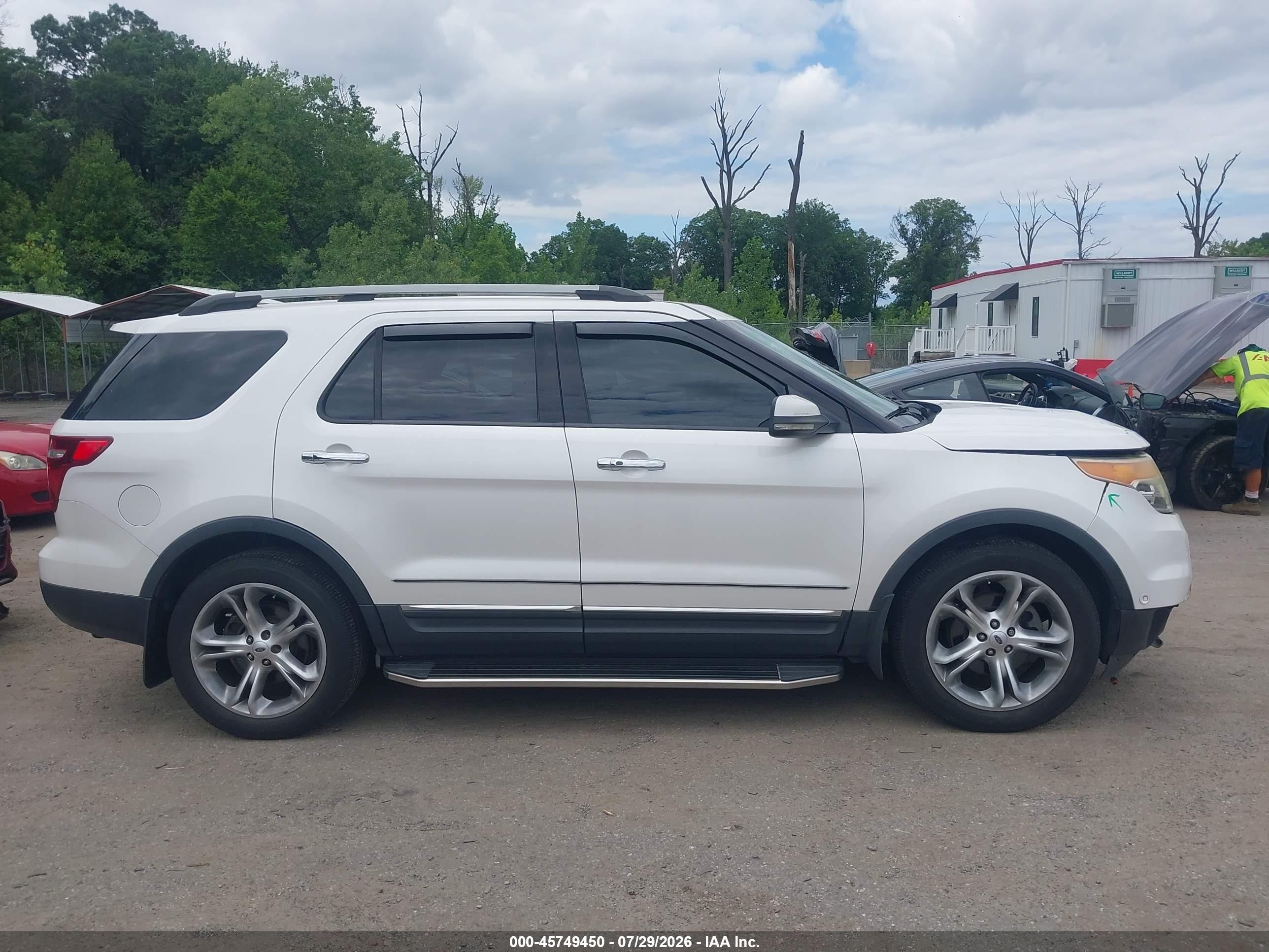2012 Ford Explorer Limited White vin: 1FMHK8F88CGA51102
