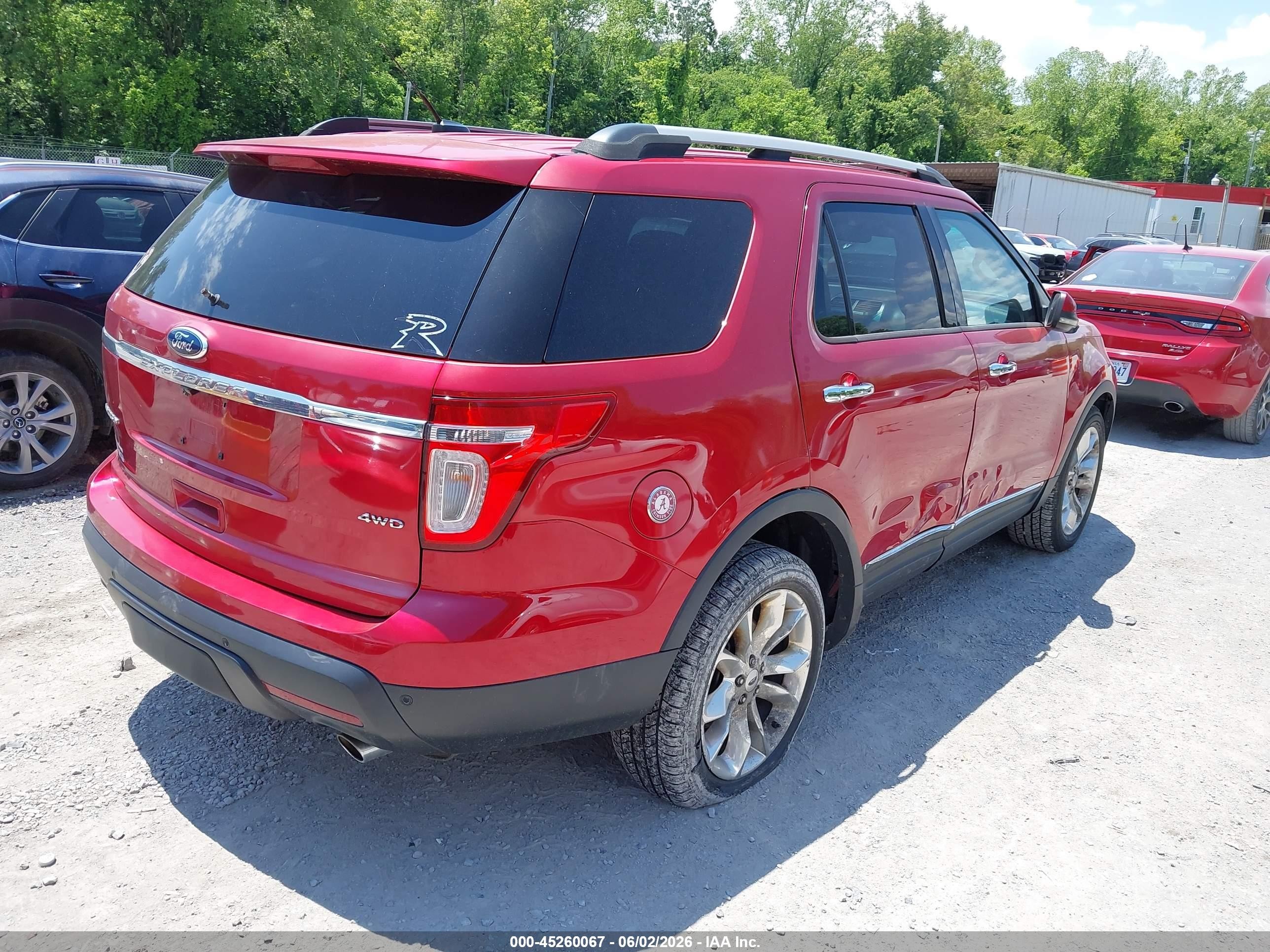 2012 Ford Explorer Limited Red vin: 1FMHK8F88CGA55585