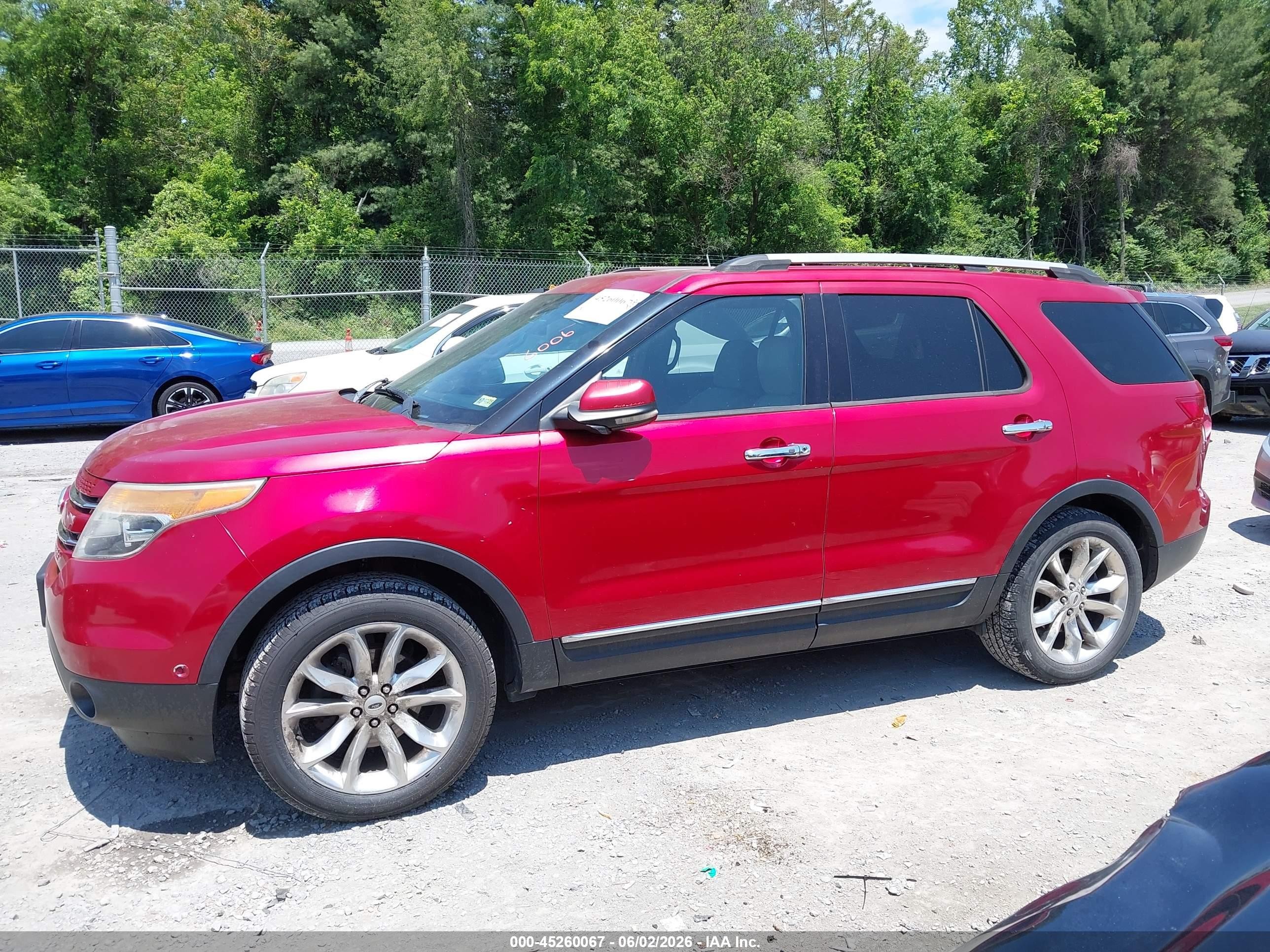 2012 Ford Explorer Limited Red vin: 1FMHK8F88CGA55585
