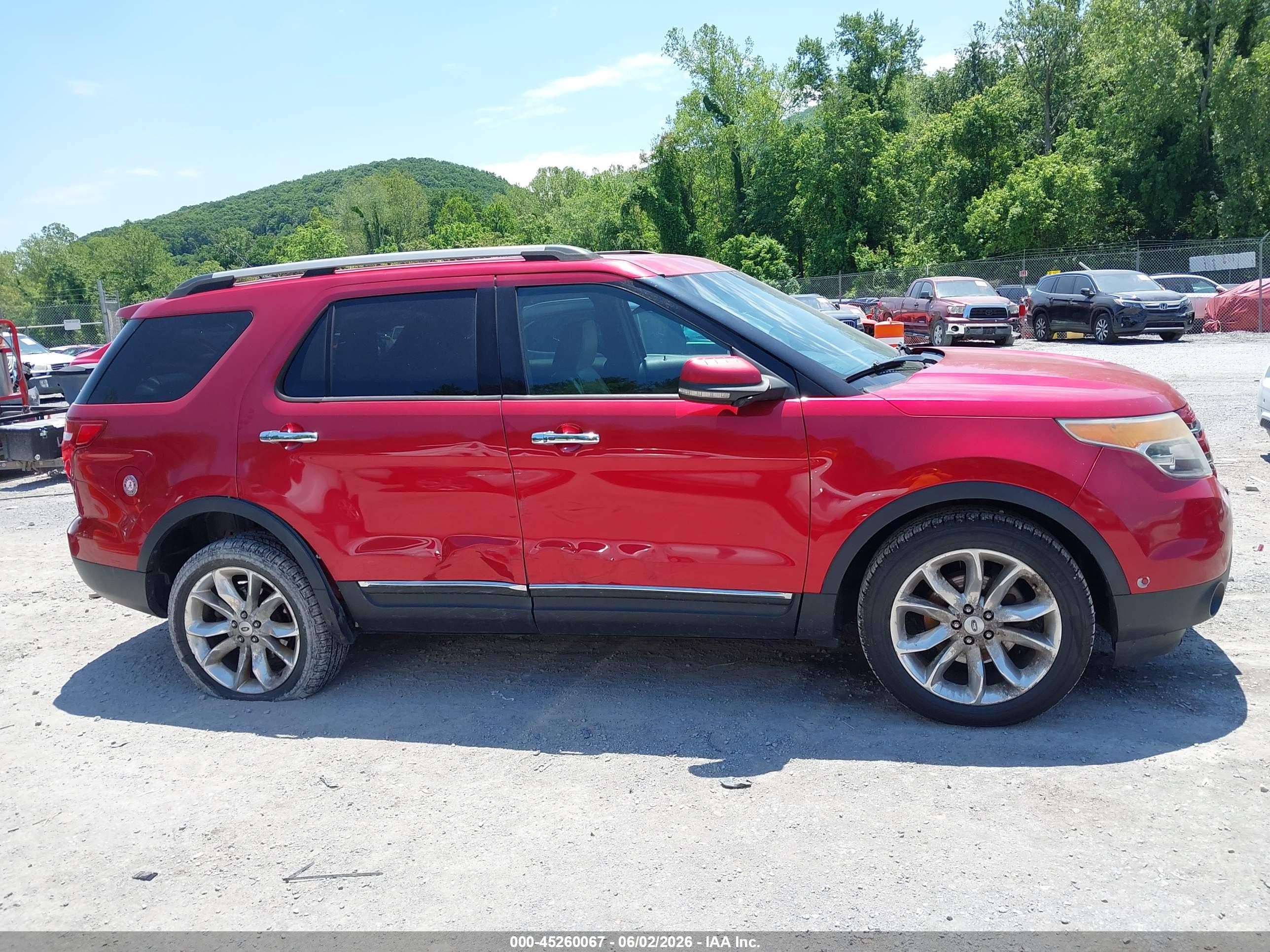 2012 Ford Explorer Limited Red vin: 1FMHK8F88CGA55585
