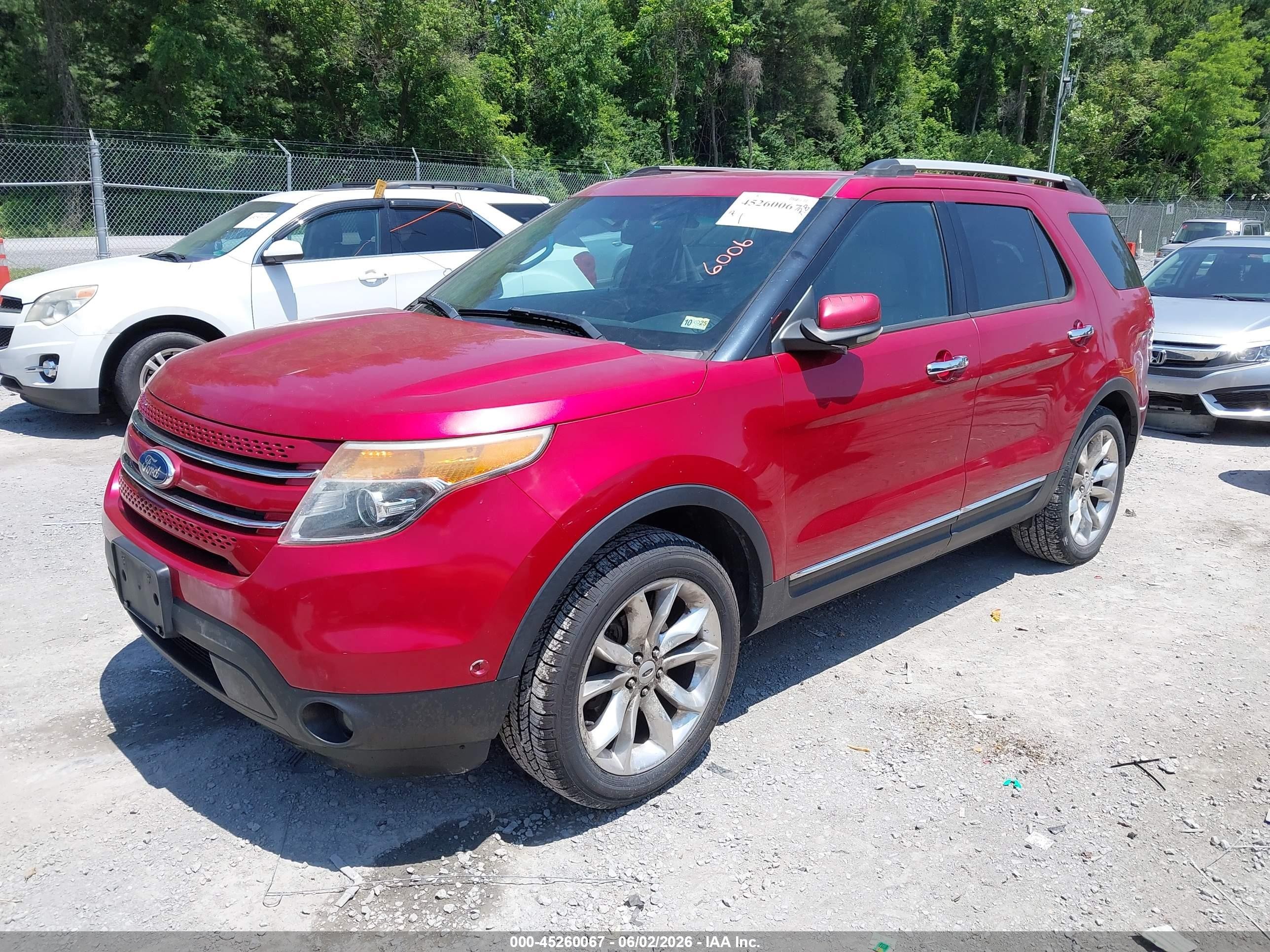 2012 Ford Explorer Limited Red vin: 1FMHK8F88CGA55585