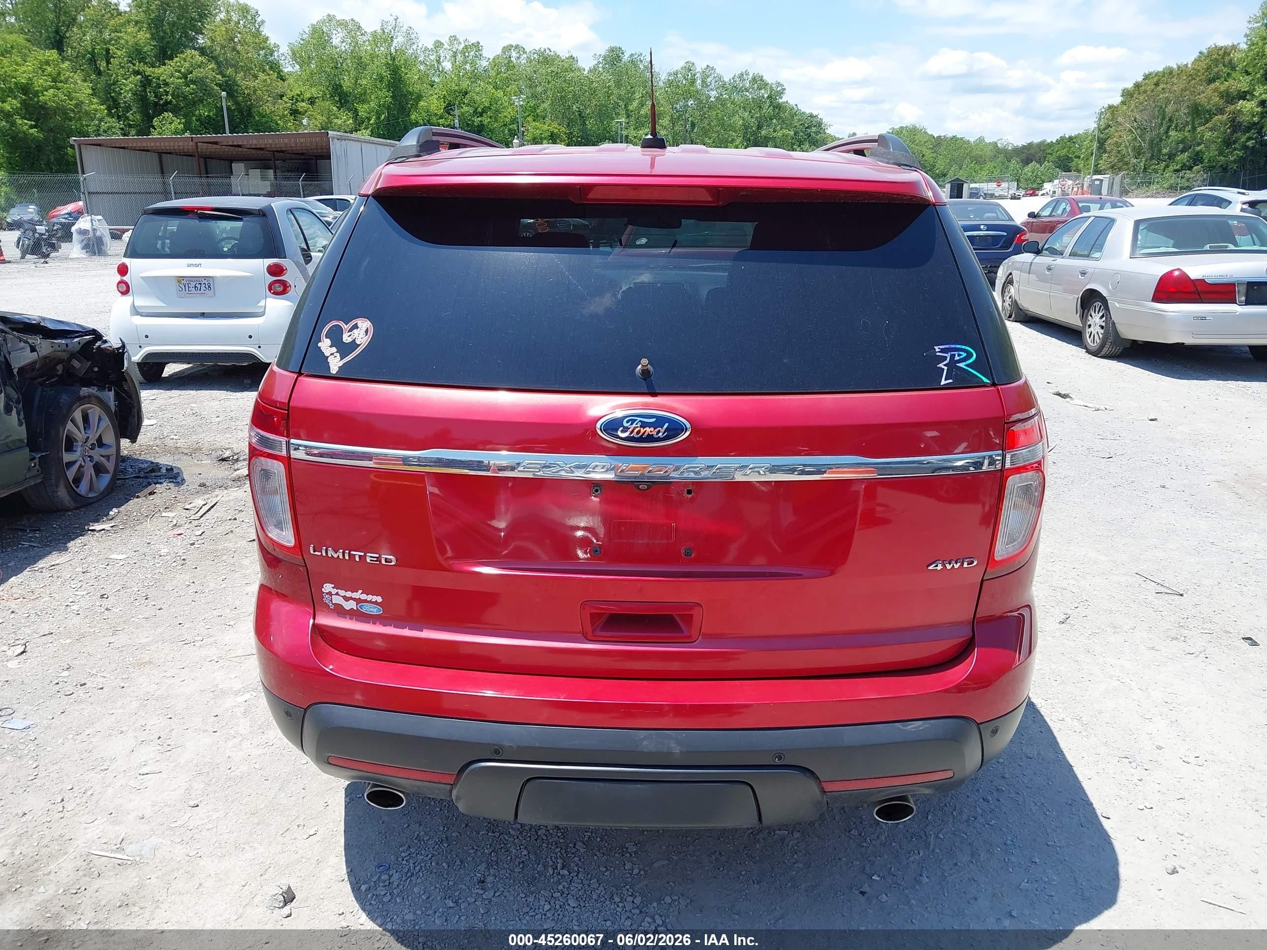 2012 Ford Explorer Limited Red vin: 1FMHK8F88CGA55585