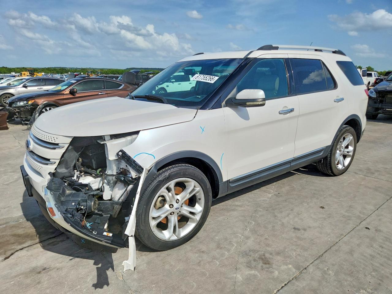 2012 Ford Explorer Limited White vin: 1FMHK8F89CGA66790