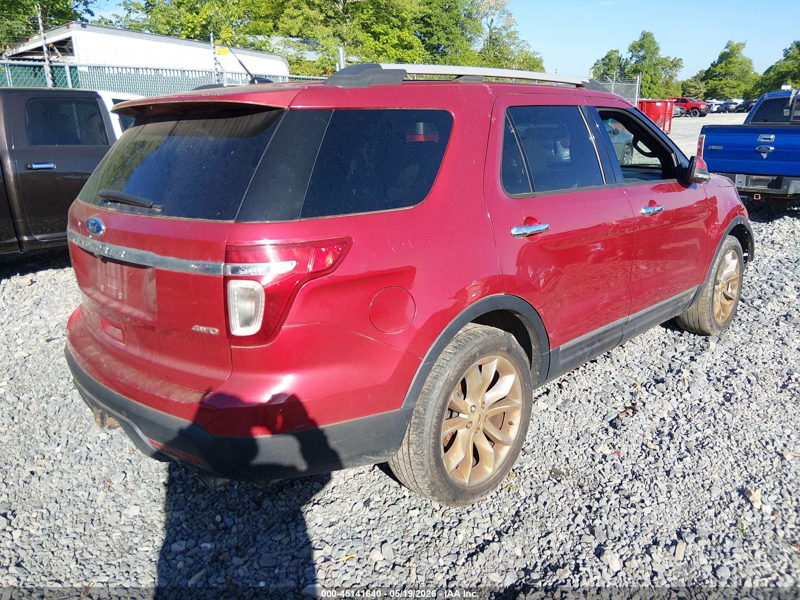 2012 Ford Explorer Limited Red vin: 1FMHK8F8XCGA07151