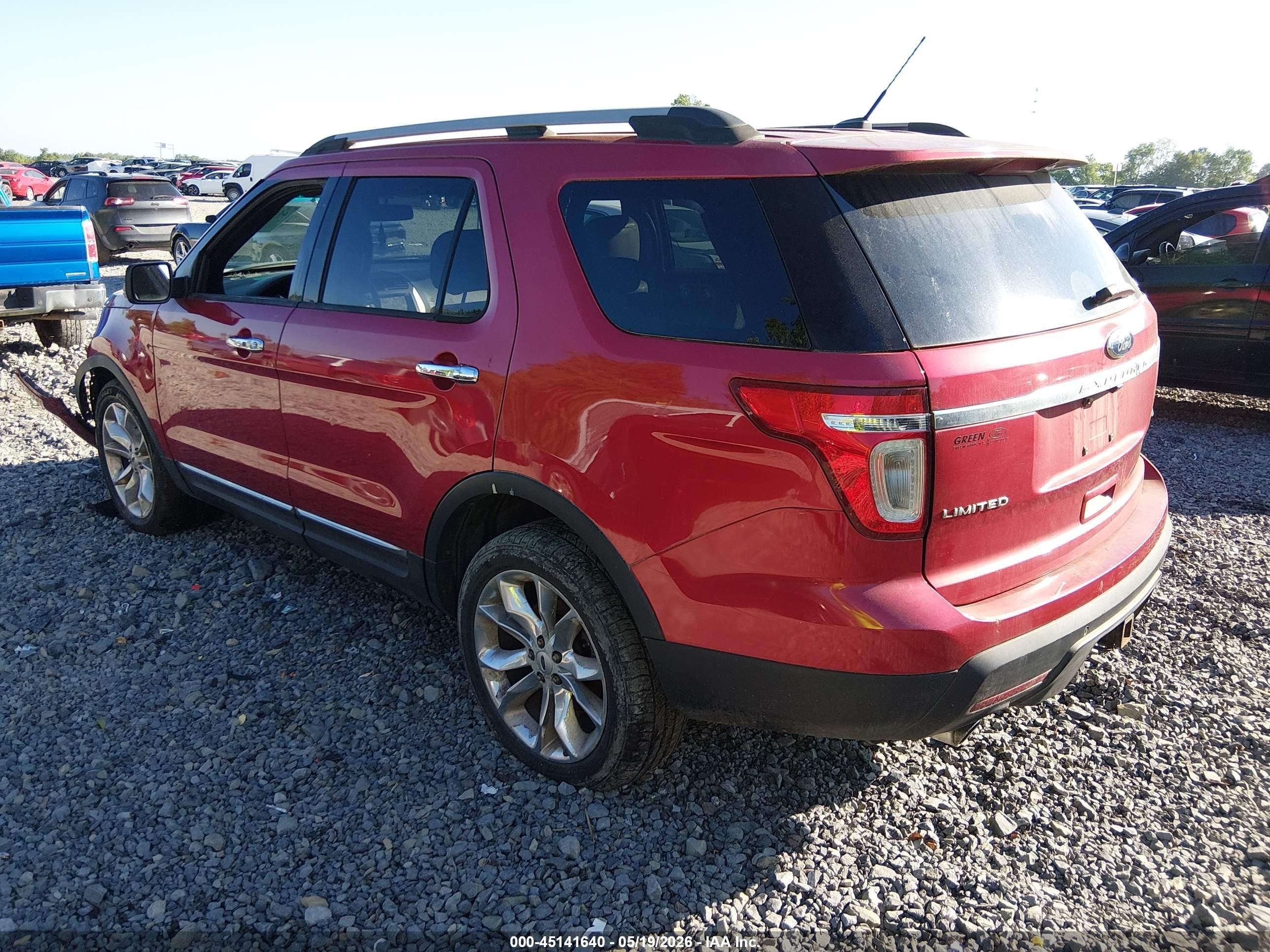 2012 Ford Explorer Limited Red vin: 1FMHK8F8XCGA07151