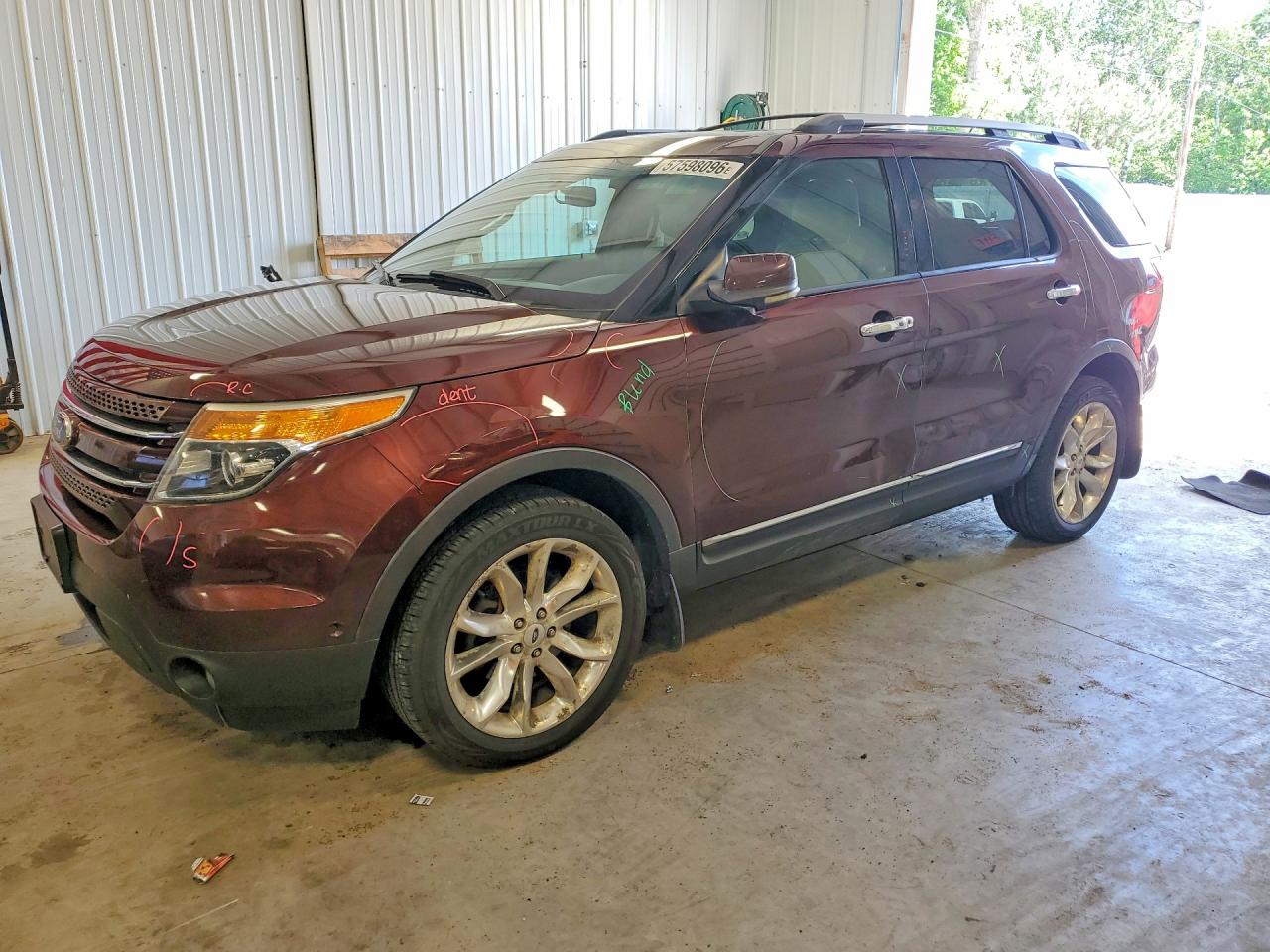 2012 Ford Explorer Limited Burgundy vin: 1FMHK8F8XCGA83873