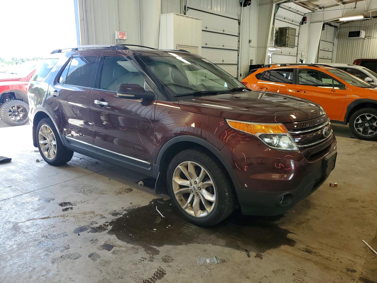 2012 Ford Explorer Limited Burgundy vin: 1FMHK8F8XCGA83873