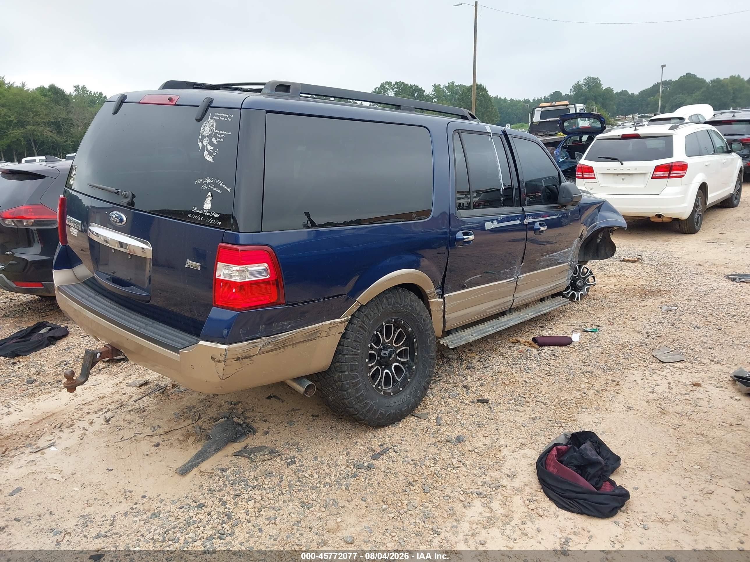 2011 Ford Expedition El Xlt Blue vin: 1FMJK1H51BEF56114