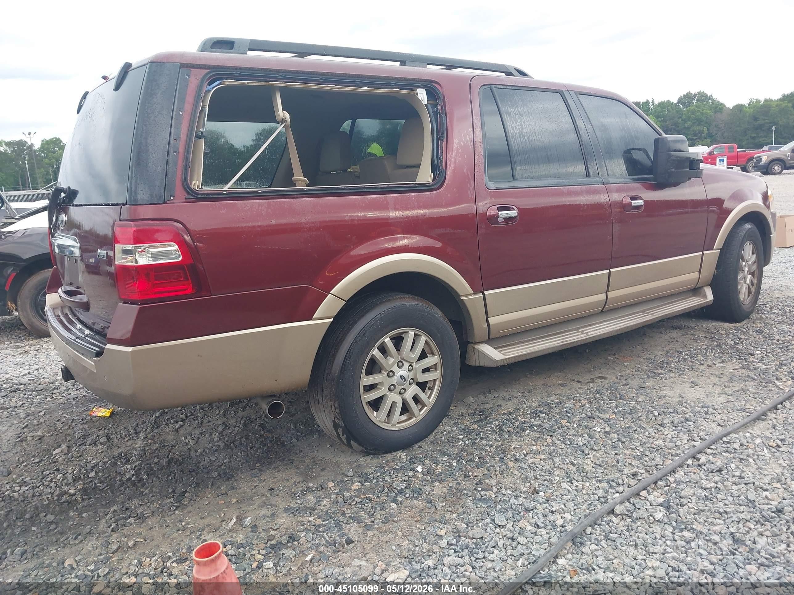 2012 Ford Expedition El Xlt Maroon vin: 1FMJK1H51CEF40318