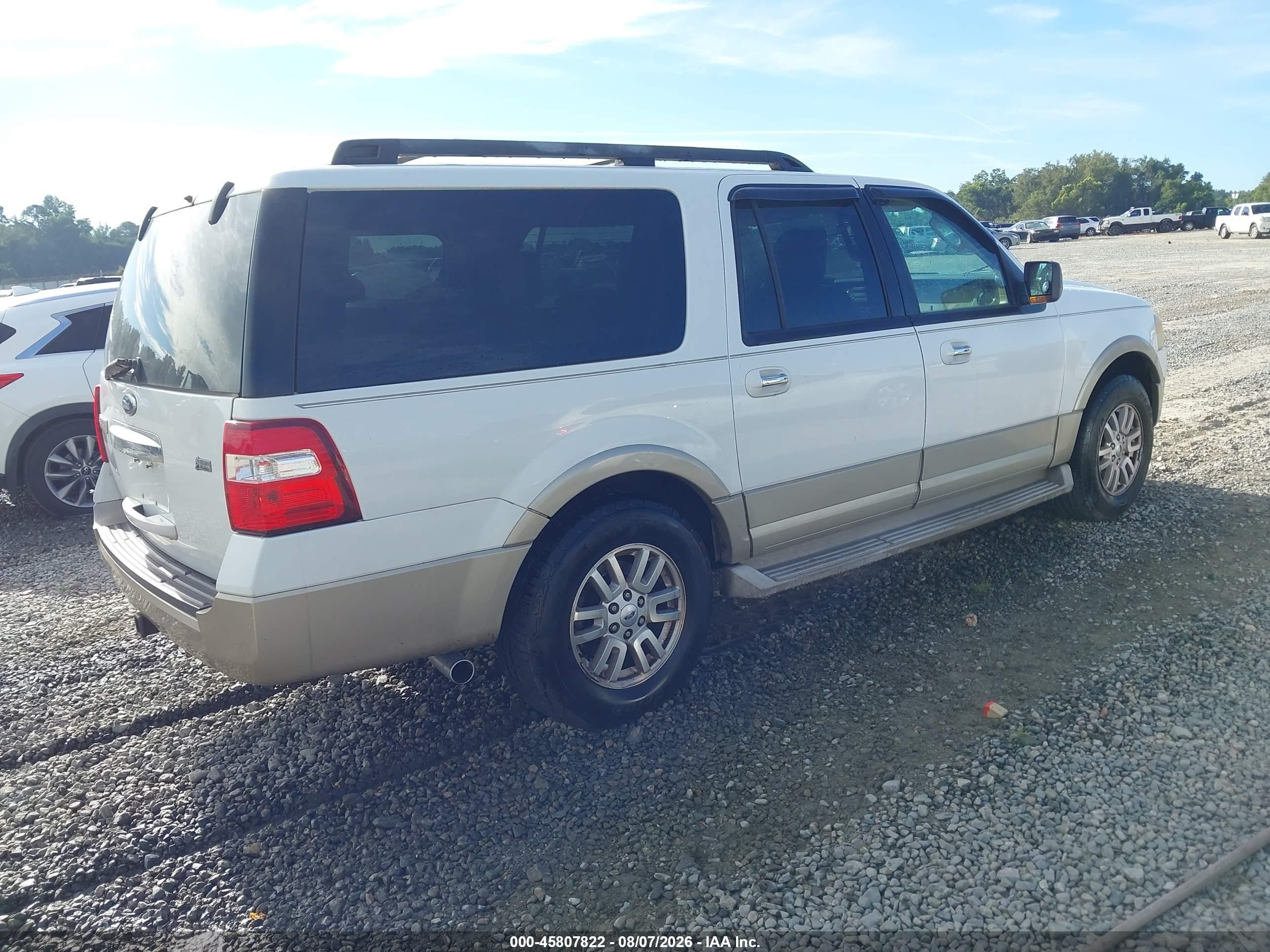 2010 Ford Expedition El Eddie Bauer/king Ranch White vin: 1FMJK1H52AEB55900