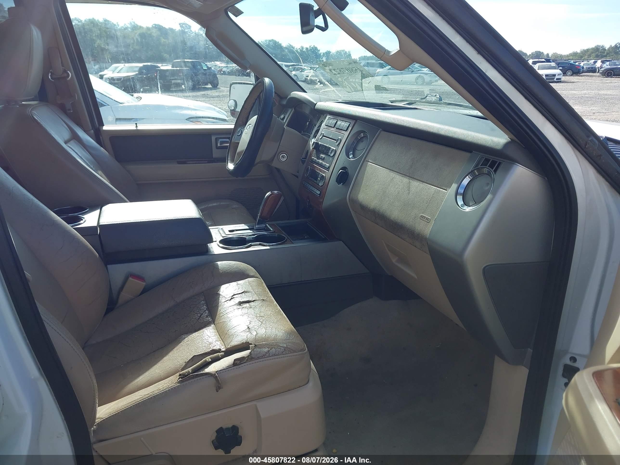 2010 Ford Expedition El Eddie Bauer/king Ranch White vin: 1FMJK1H52AEB55900